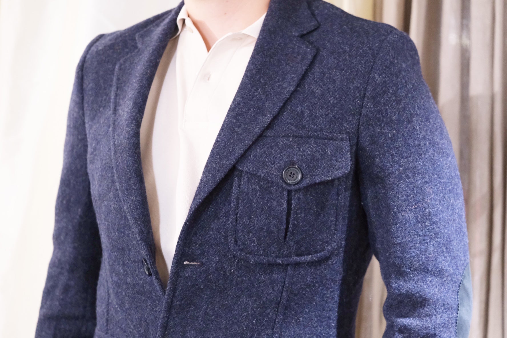 JOHN ASHFIELD Harris Tweed Wool Blazer - 38