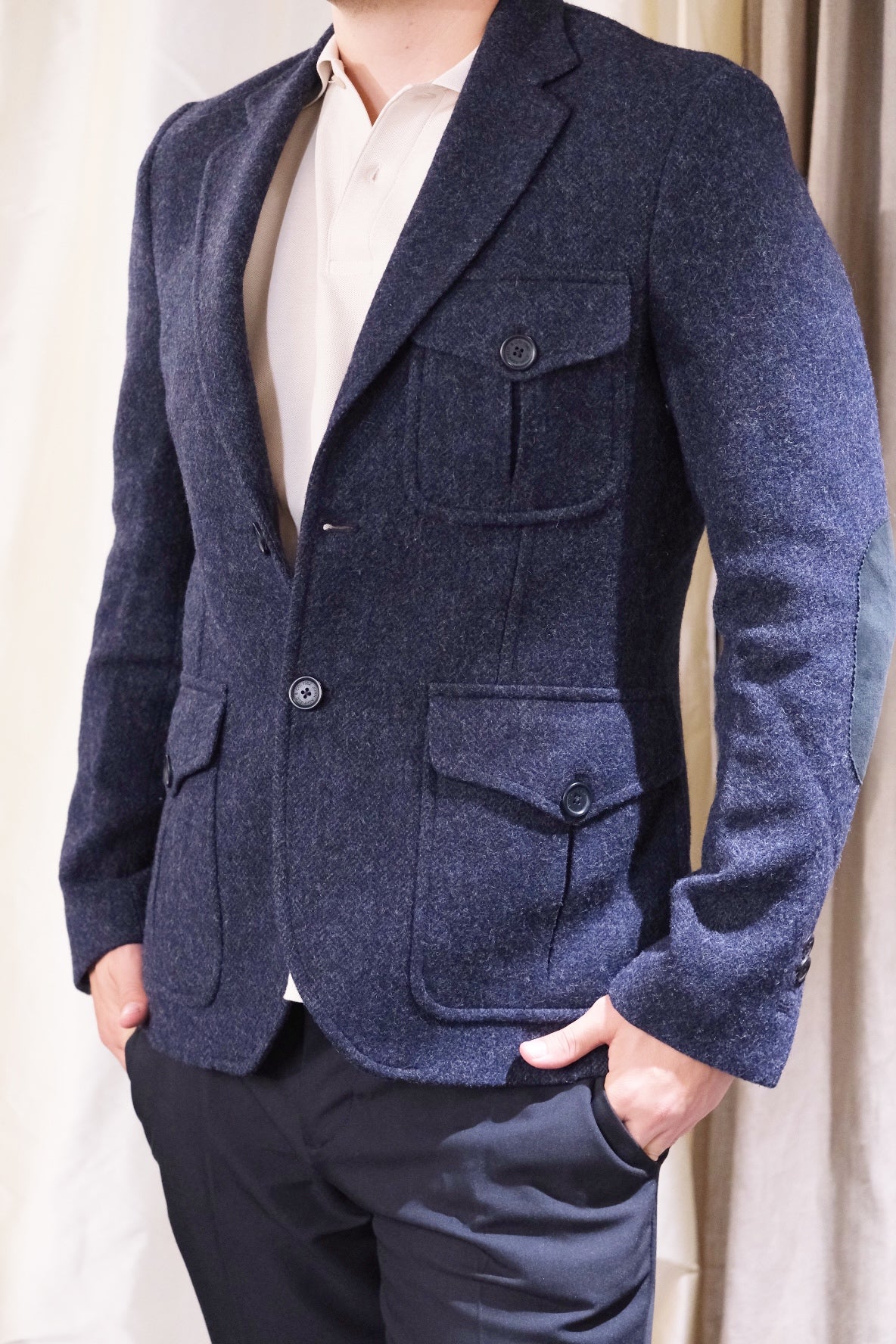 JOHN ASHFIELD Harris Tweed Wool Blazer - 38