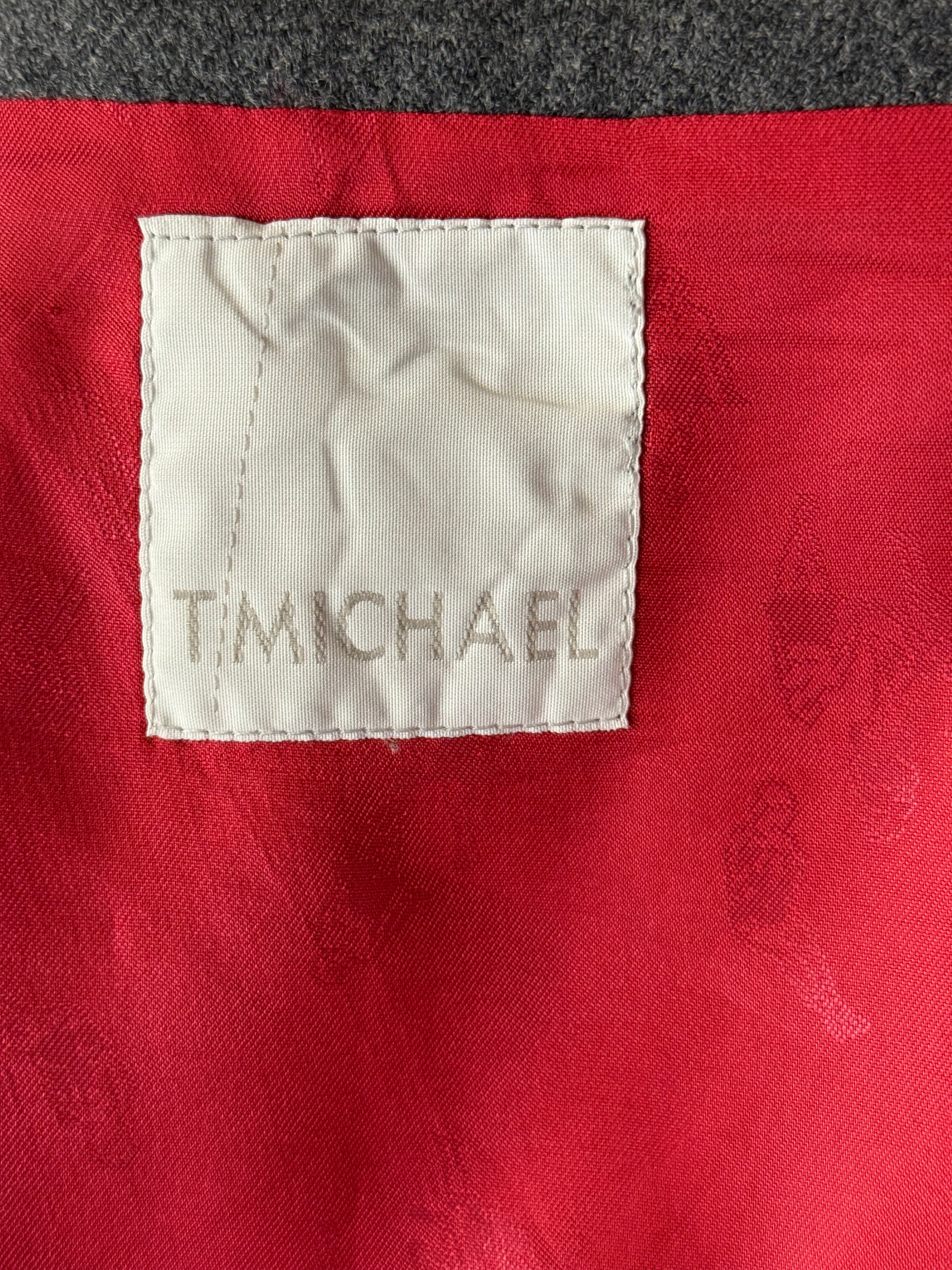 T. Michael Wool Overcoat with Red Lining - EU 58 (XXL)