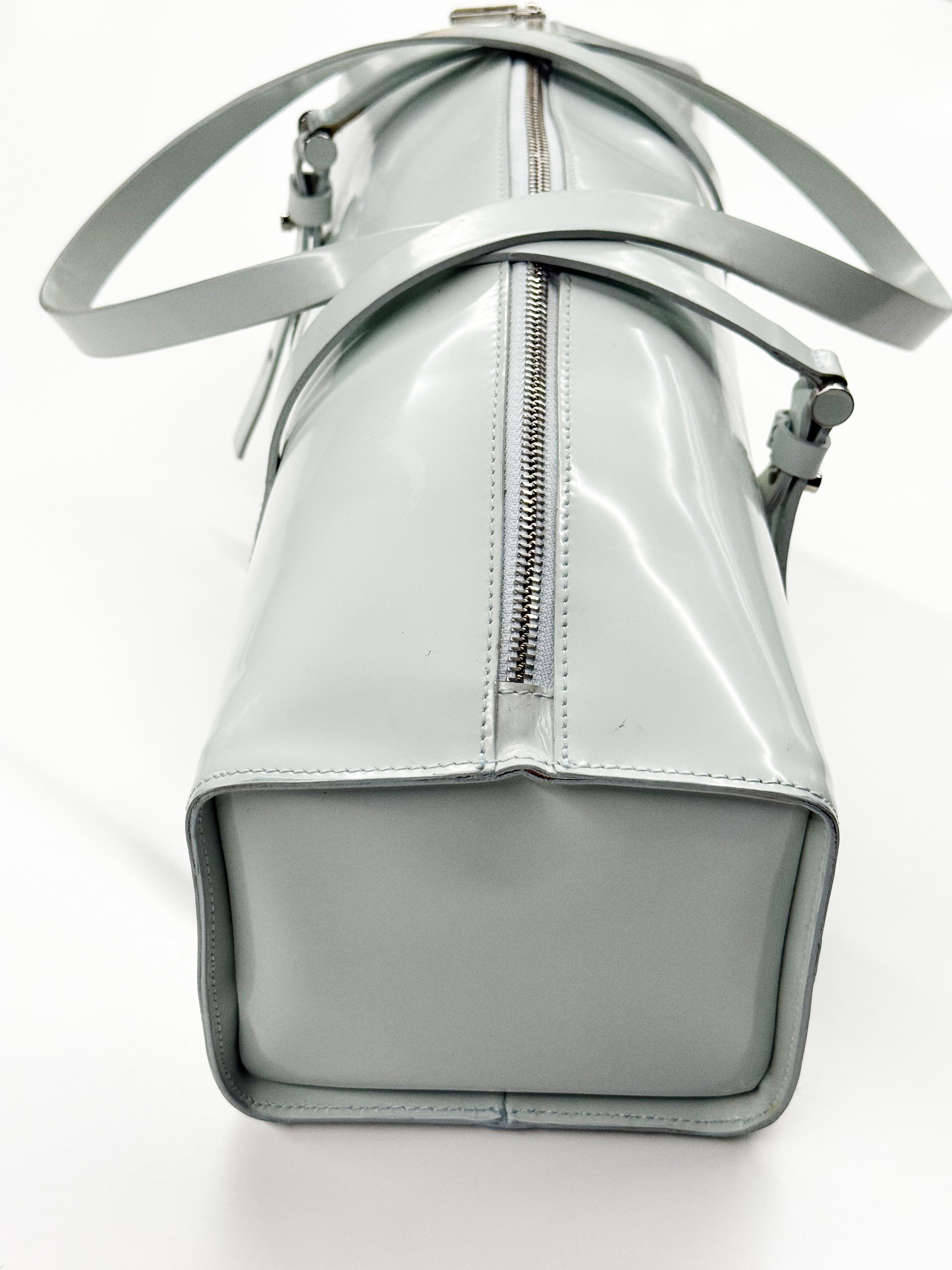 Furla Patent Leather Barrel Bag