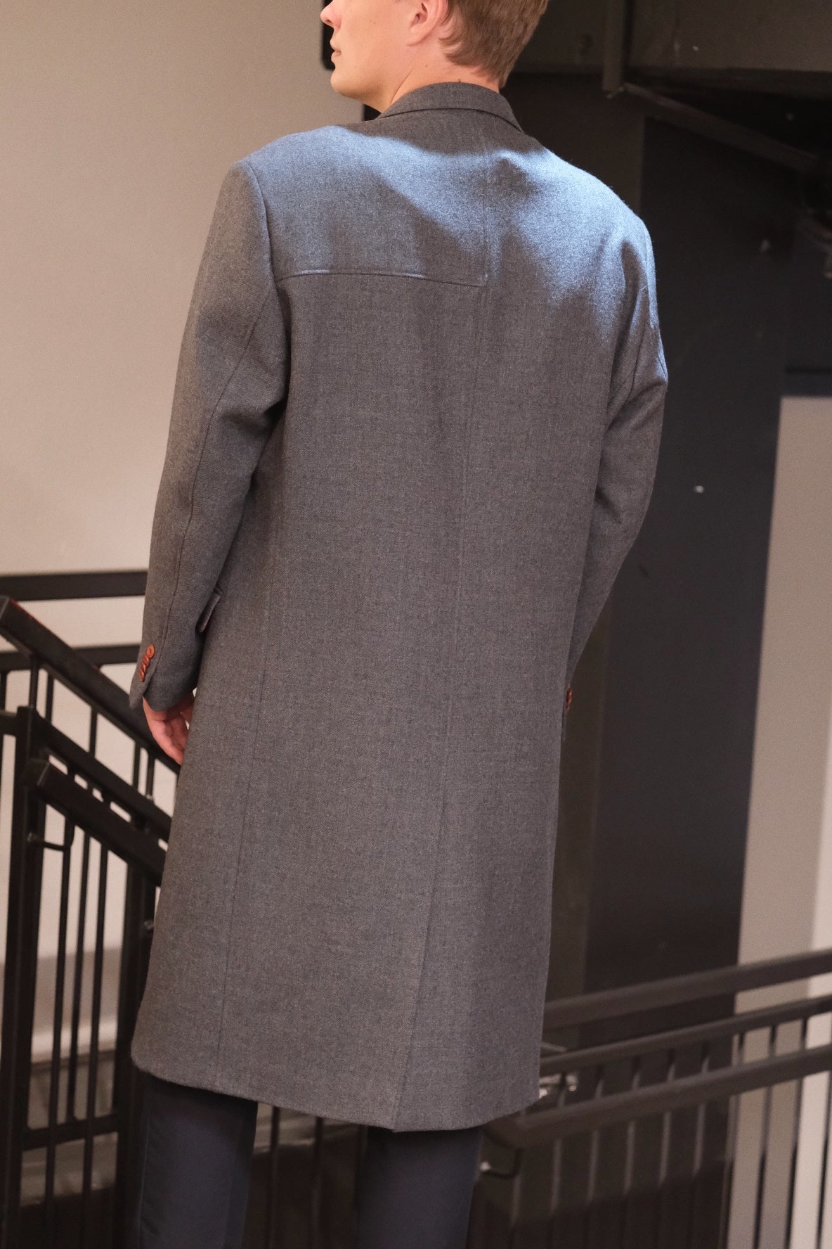 T. Michael Wool Overcoat with Red Lining - EU 58 (XXL)