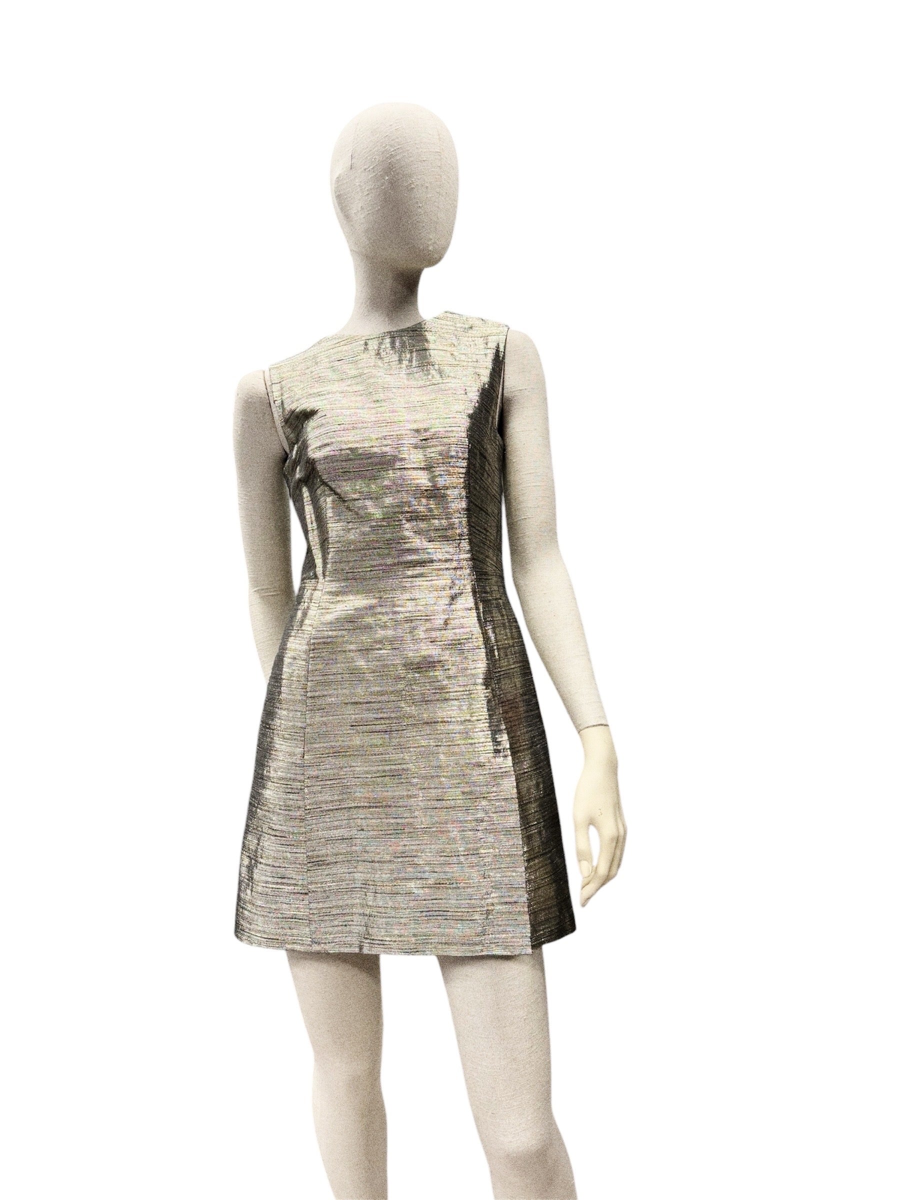 Alexander McQueen Metallic Mini Dress