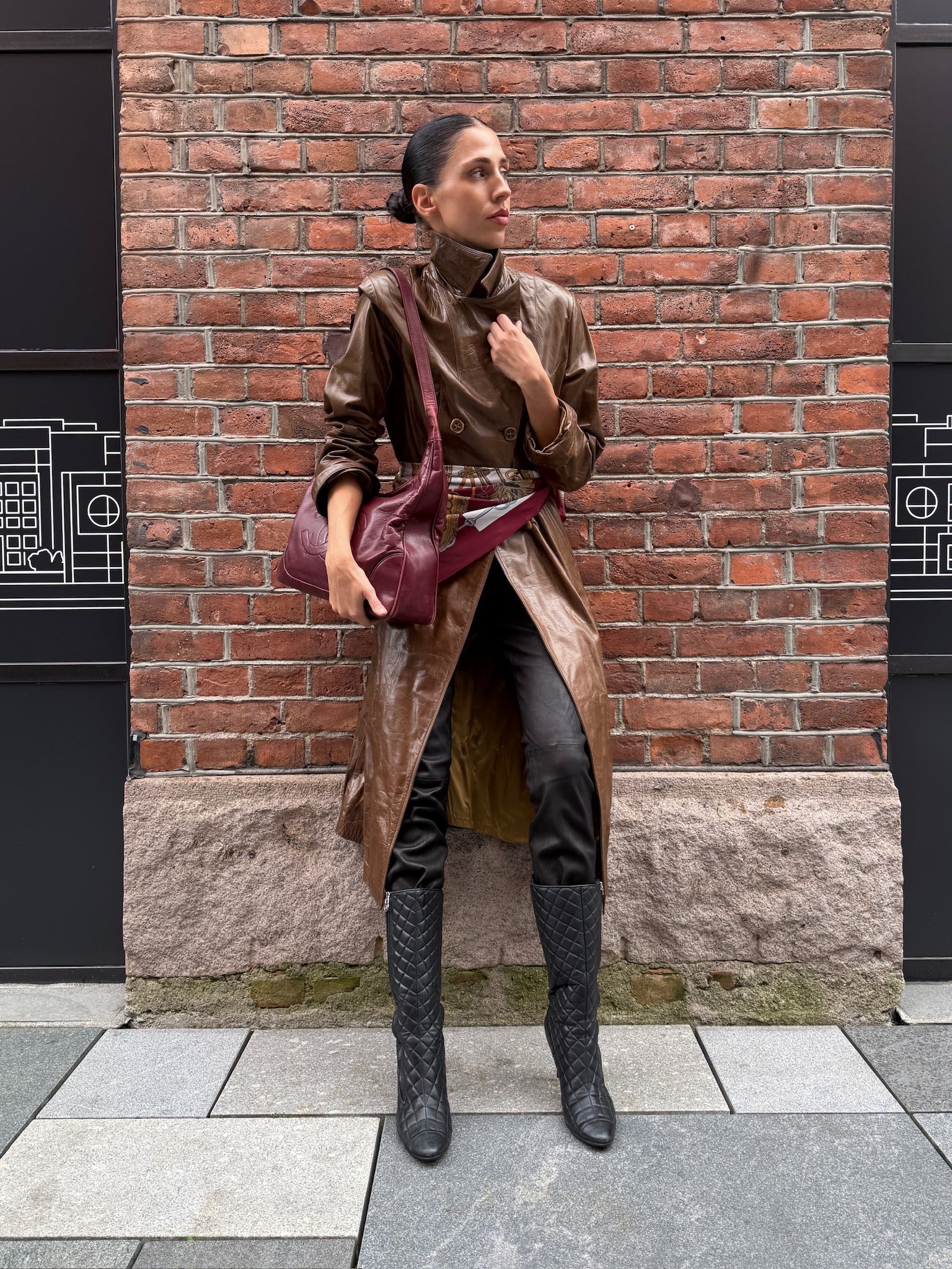 SYLVIE SCHIMMEL PARIS LAMB LEATHER TRENCH COAT – MADE IN FRANCE – SIZE 40