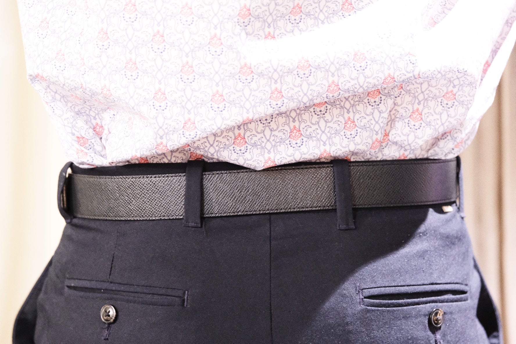 LOUIS VUITTON Inventeur Plaque Belt – Taïga Leather – Size 100