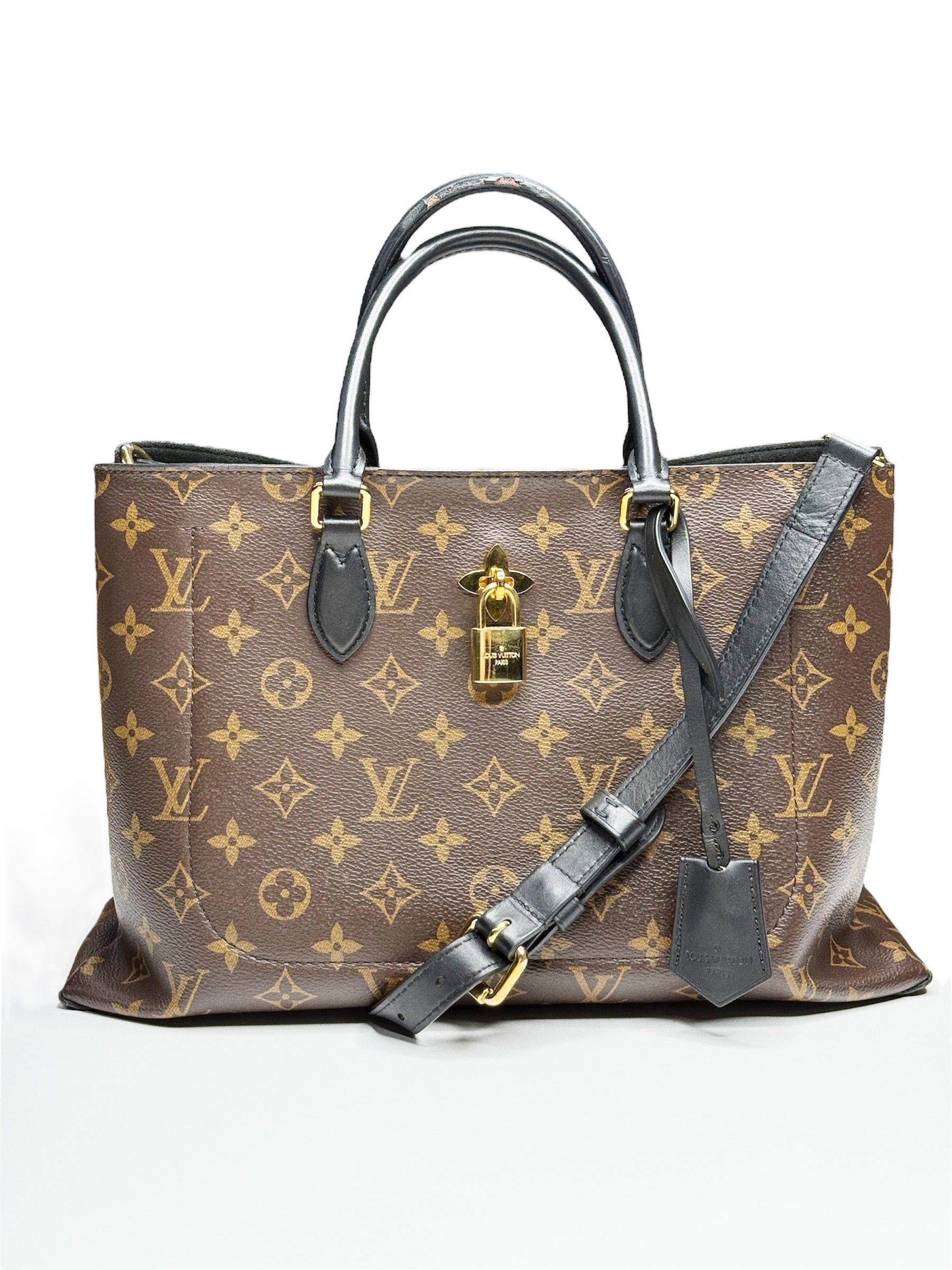 LOUIS VUITTON 
Monogram Flower Tote Black