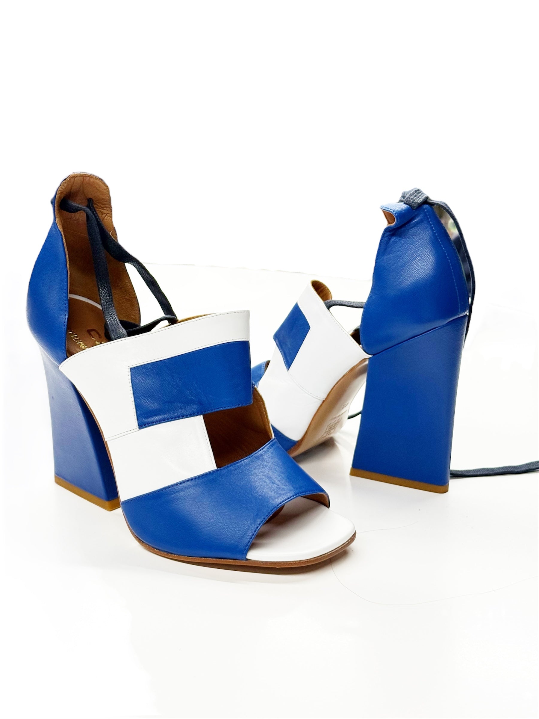 Carel Paris Color-Block Leather Heels by Etienne Dereux