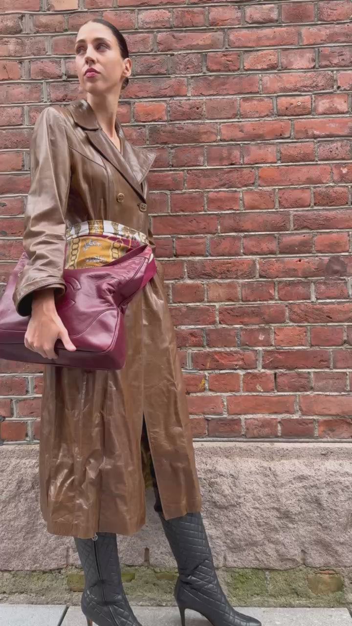 SYLVIE SCHIMMEL PARIS LAMB LEATHER TRENCH COAT – MADE IN FRANCE – SIZE 40