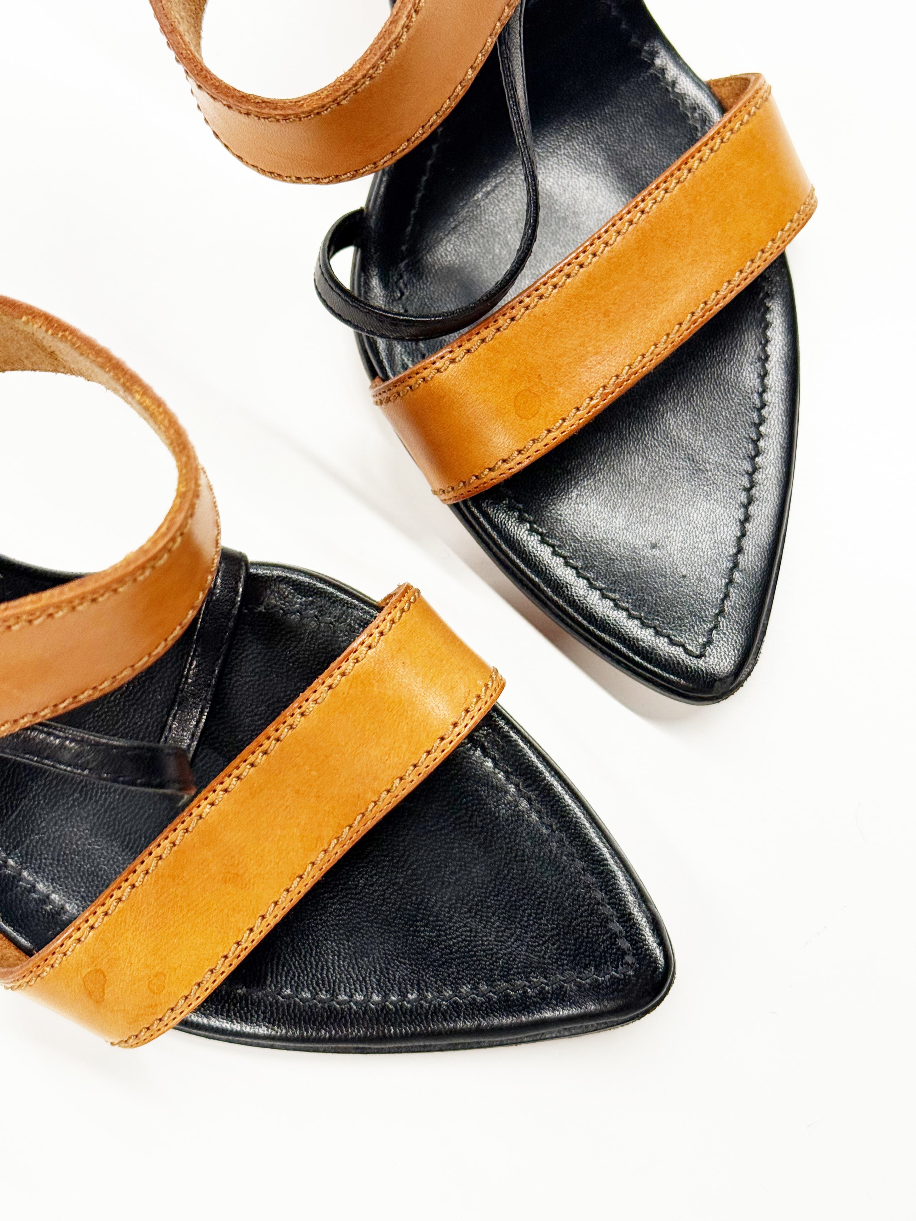 Yves Saint Laurent Leather Heeled Sandals