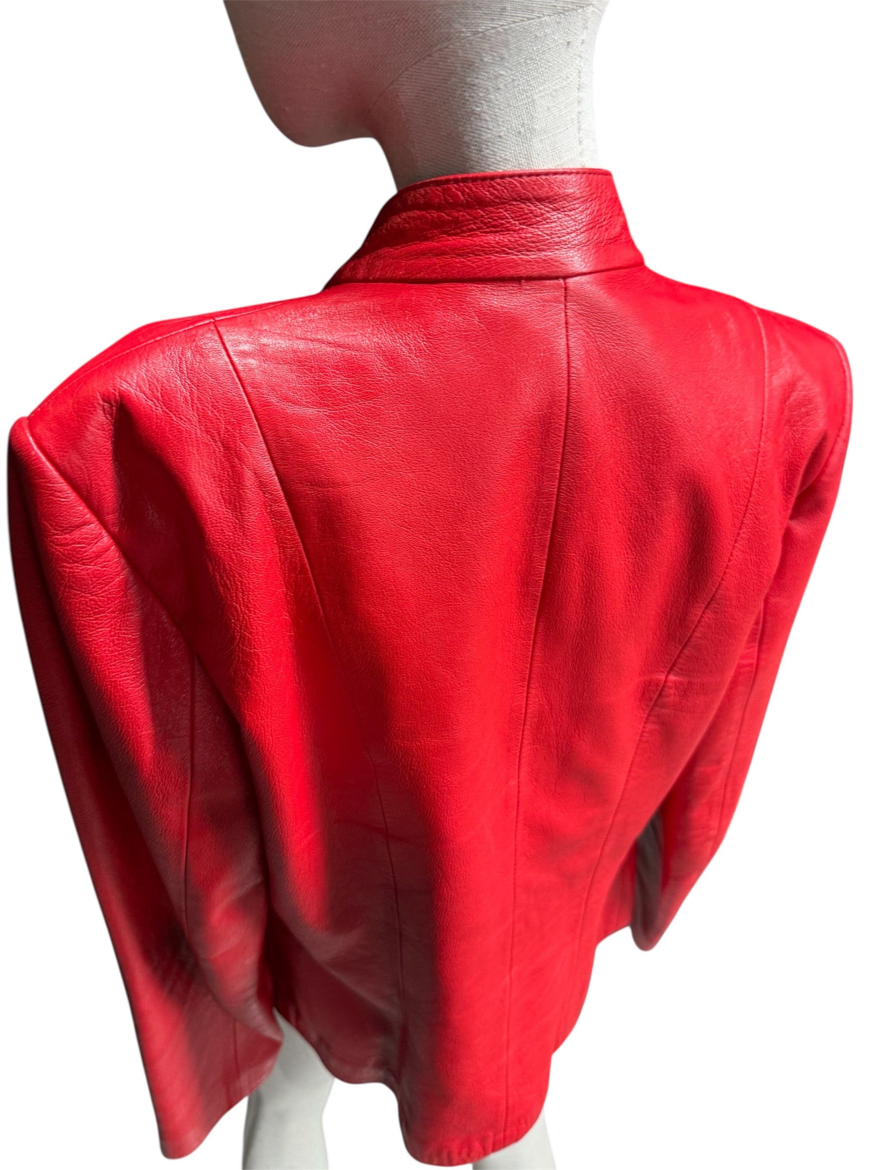 Ida Curcio Red Leather Jacket