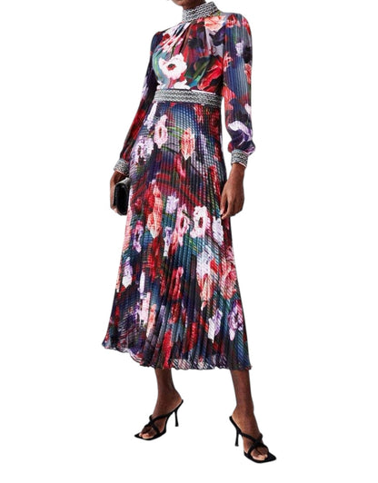 Karen Millen Floral Pleated Dress