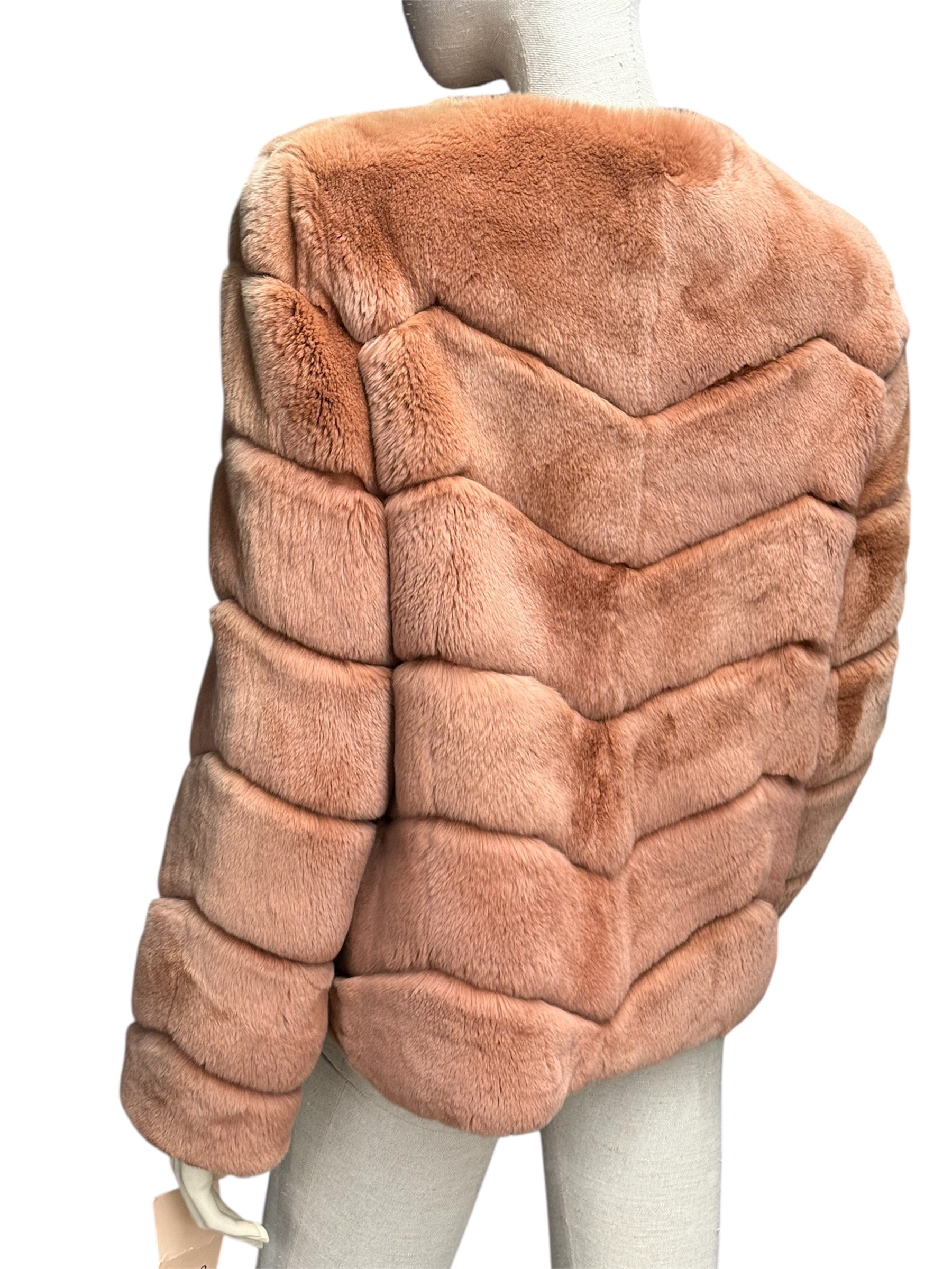 Meteo Yves Salomon rex rabbit fur jacket