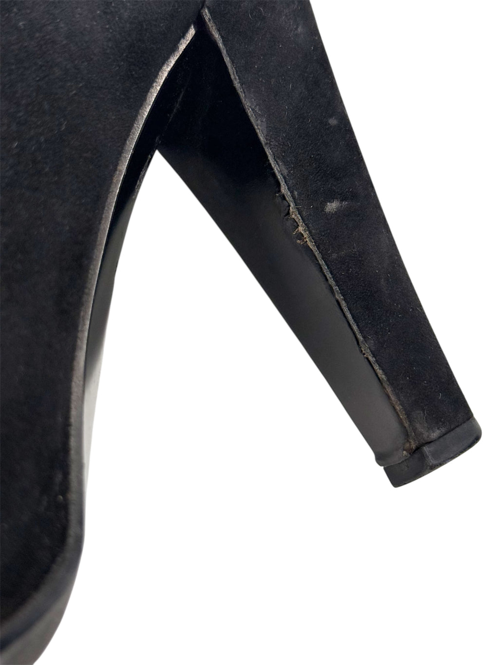 Miu Miu Sculpted Suede Ankle Boots