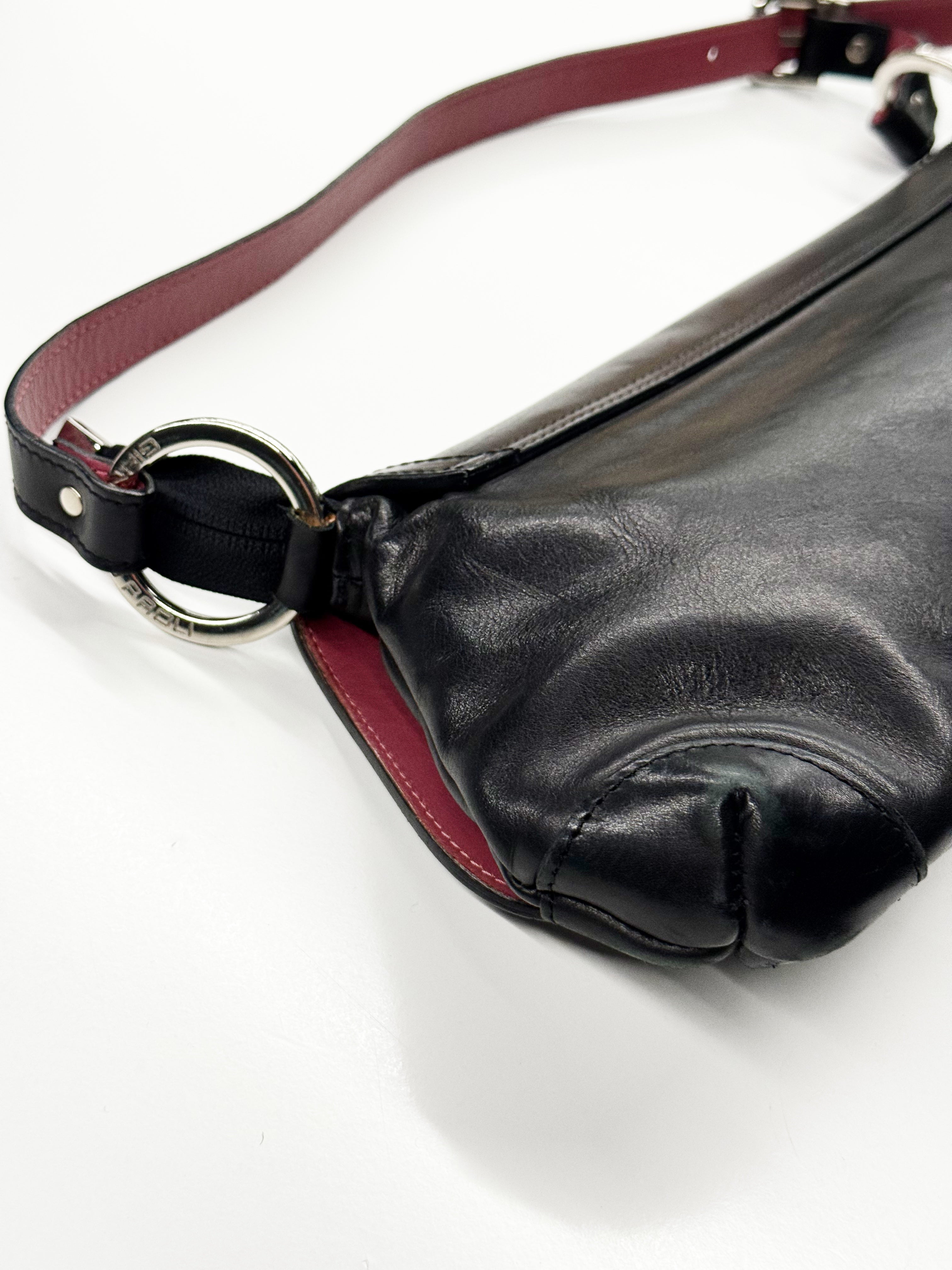 Giancarlo Proli Black Leather Shoulder Bag