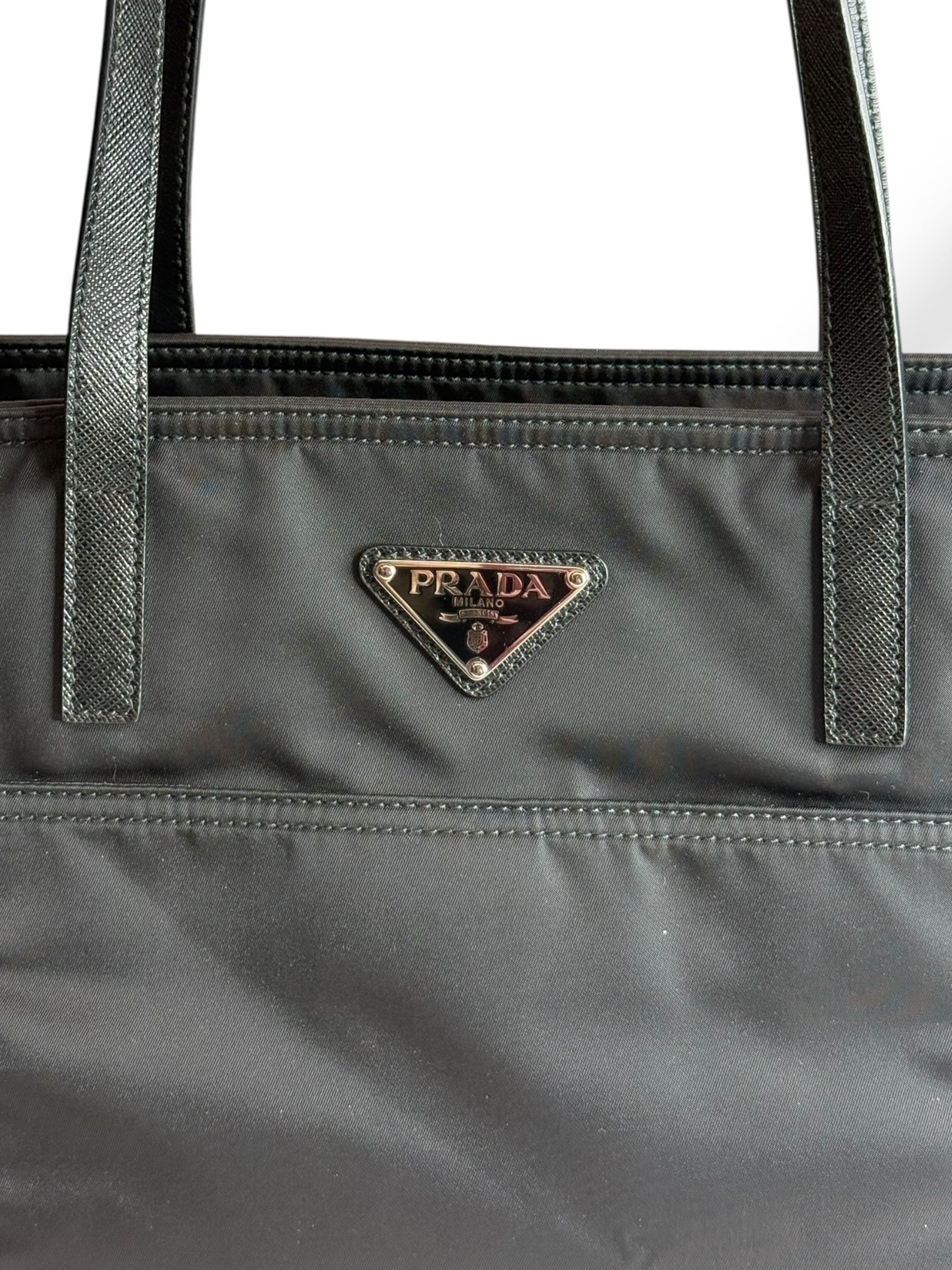 Prada Black Nylon Tote Bag