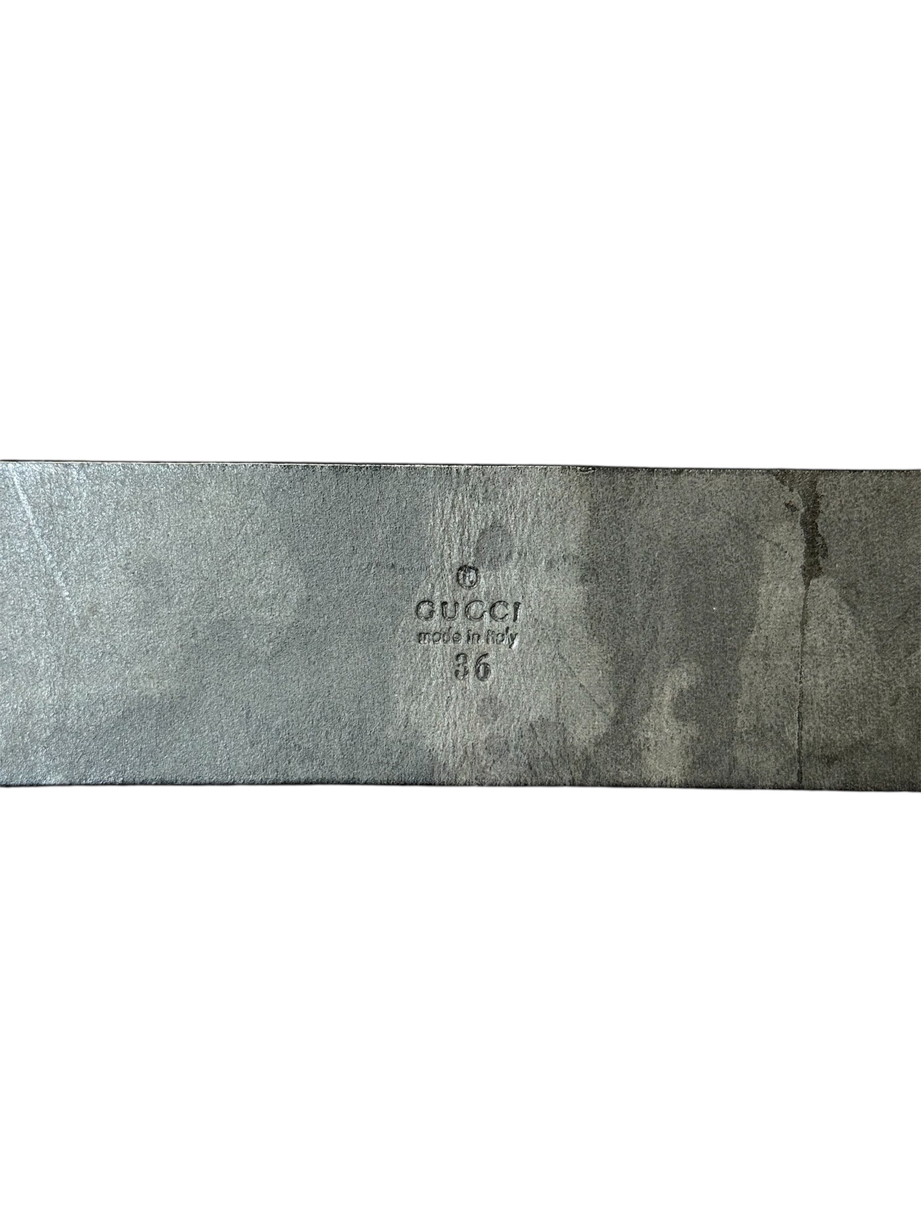 Gucci Wide Black Leather Waist Belt