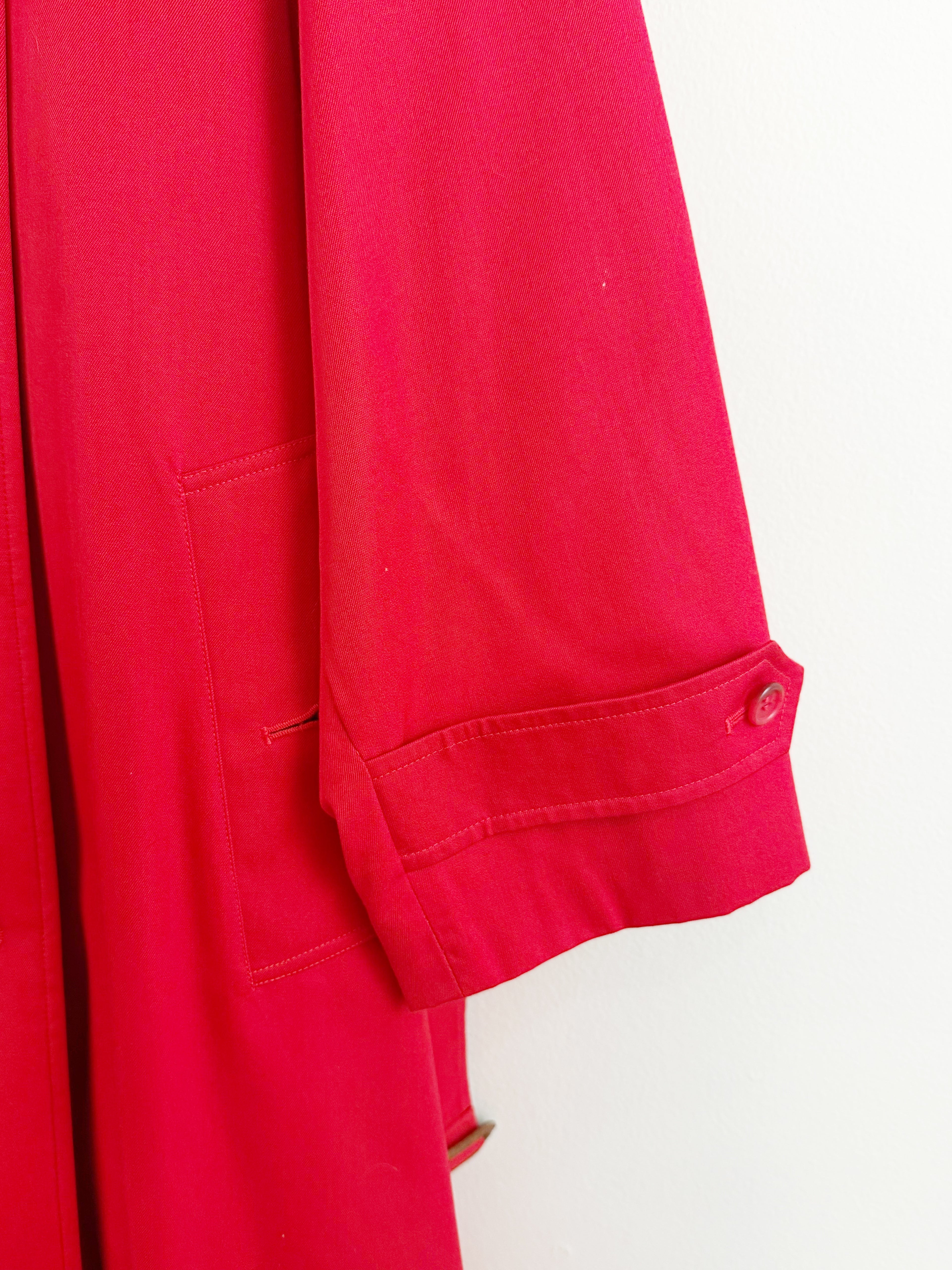 BURBERRYS’ PRORSUM Red Wool & Alpaca Coat