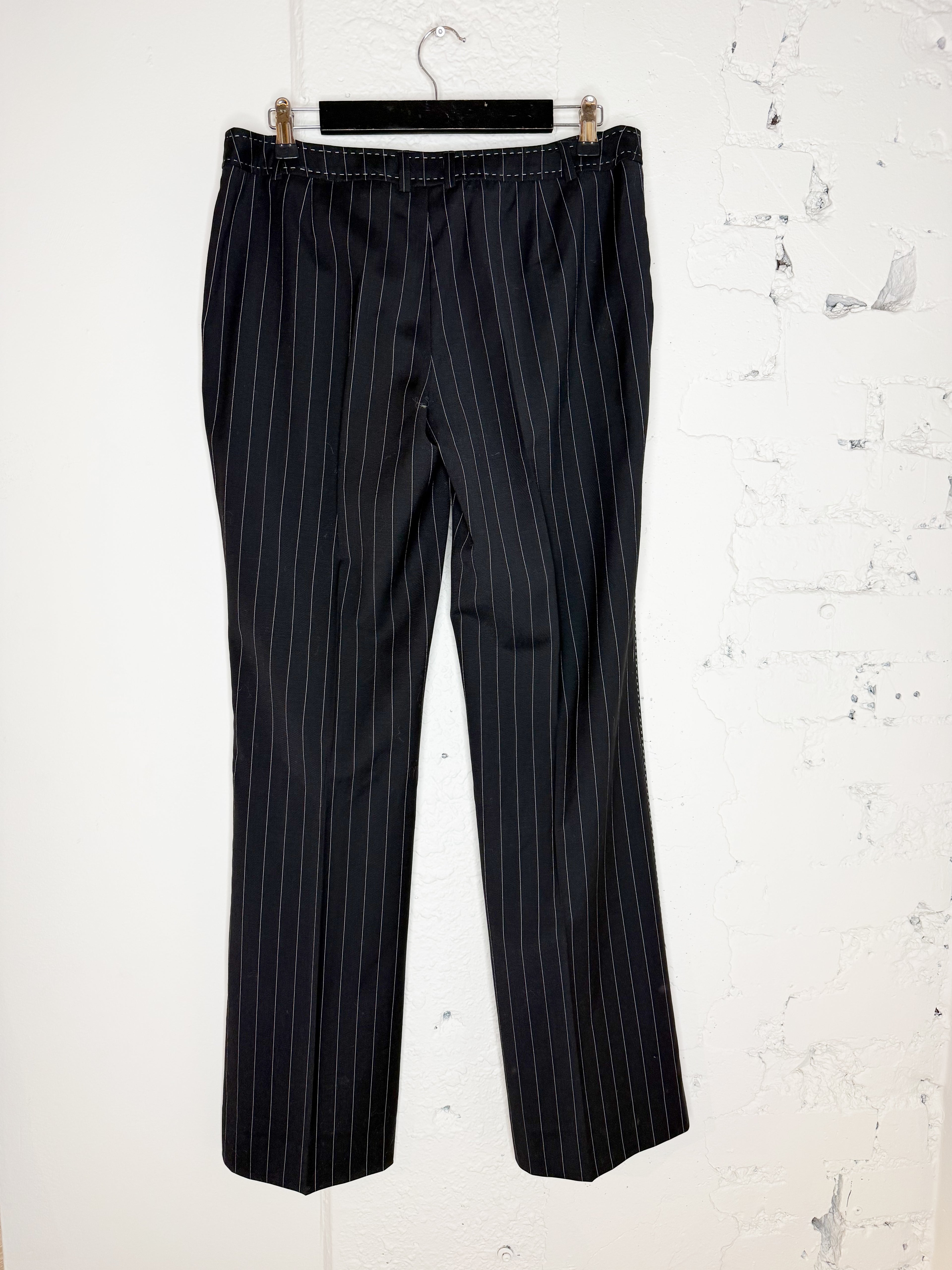 D&G Dolce & Gabbana Black Pinstripe Suit