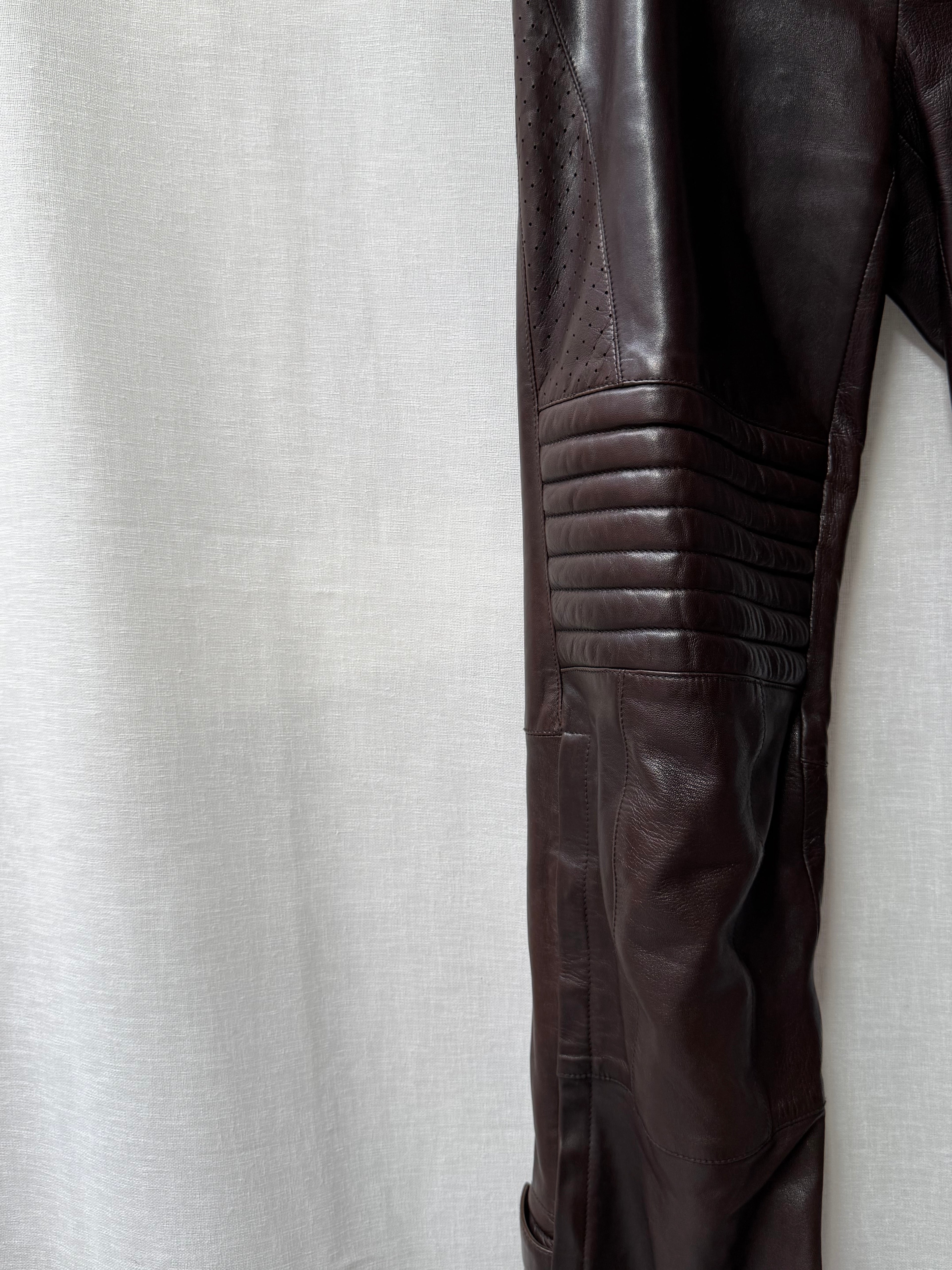Gucci Runway Lamb Leather Biker Pants