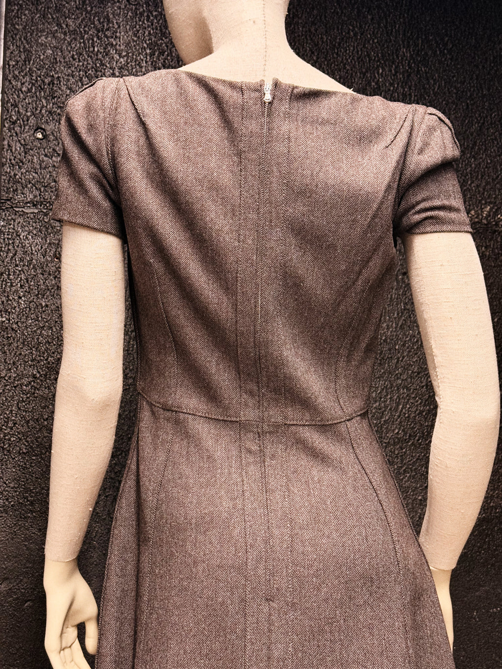 Dolce & Gabbana Wool Dress with Leopard Lining