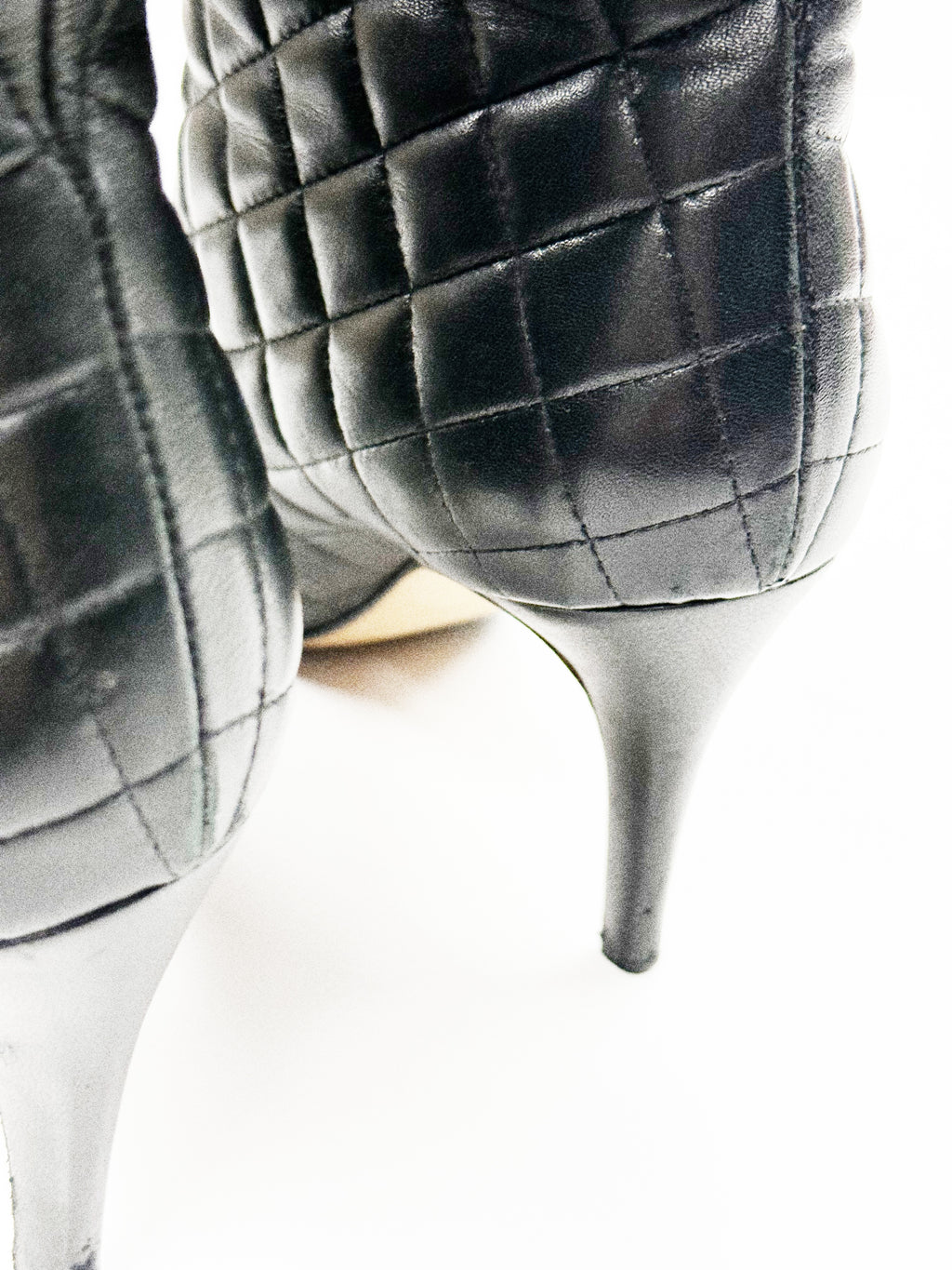 Chanel Quilted Leather Knee-High Boots