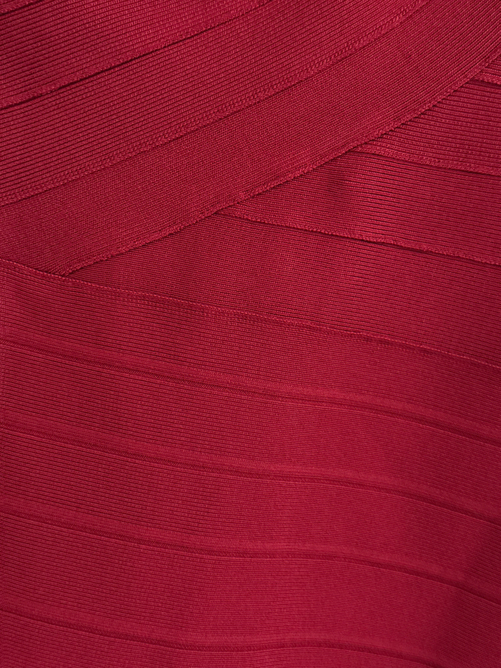 Herve Leger Red One-Shoulder Bandage Dres - S