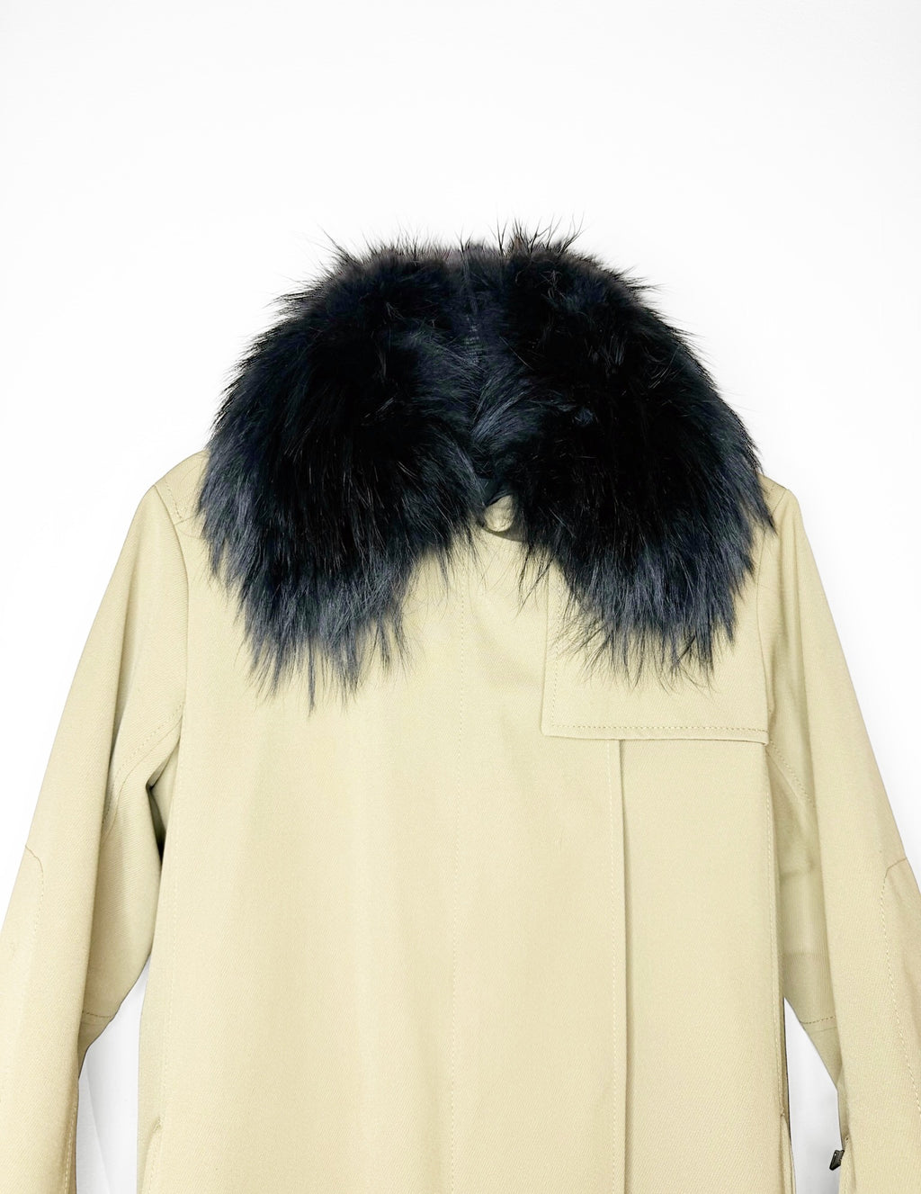 PRADA Shearling-Trim Technical Coat –  Mat. 9T1