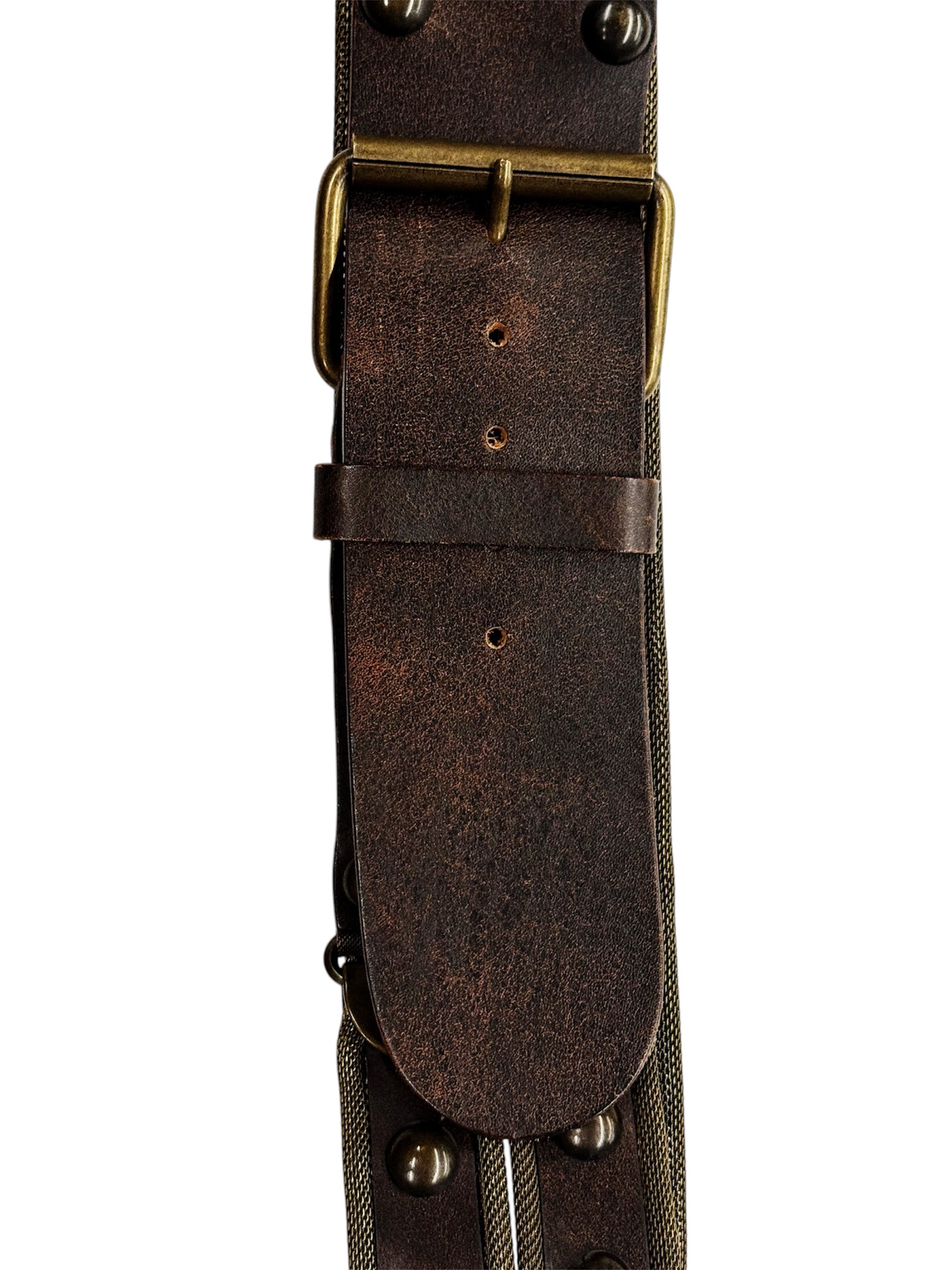 Nanni Wide Studded Leather Belt