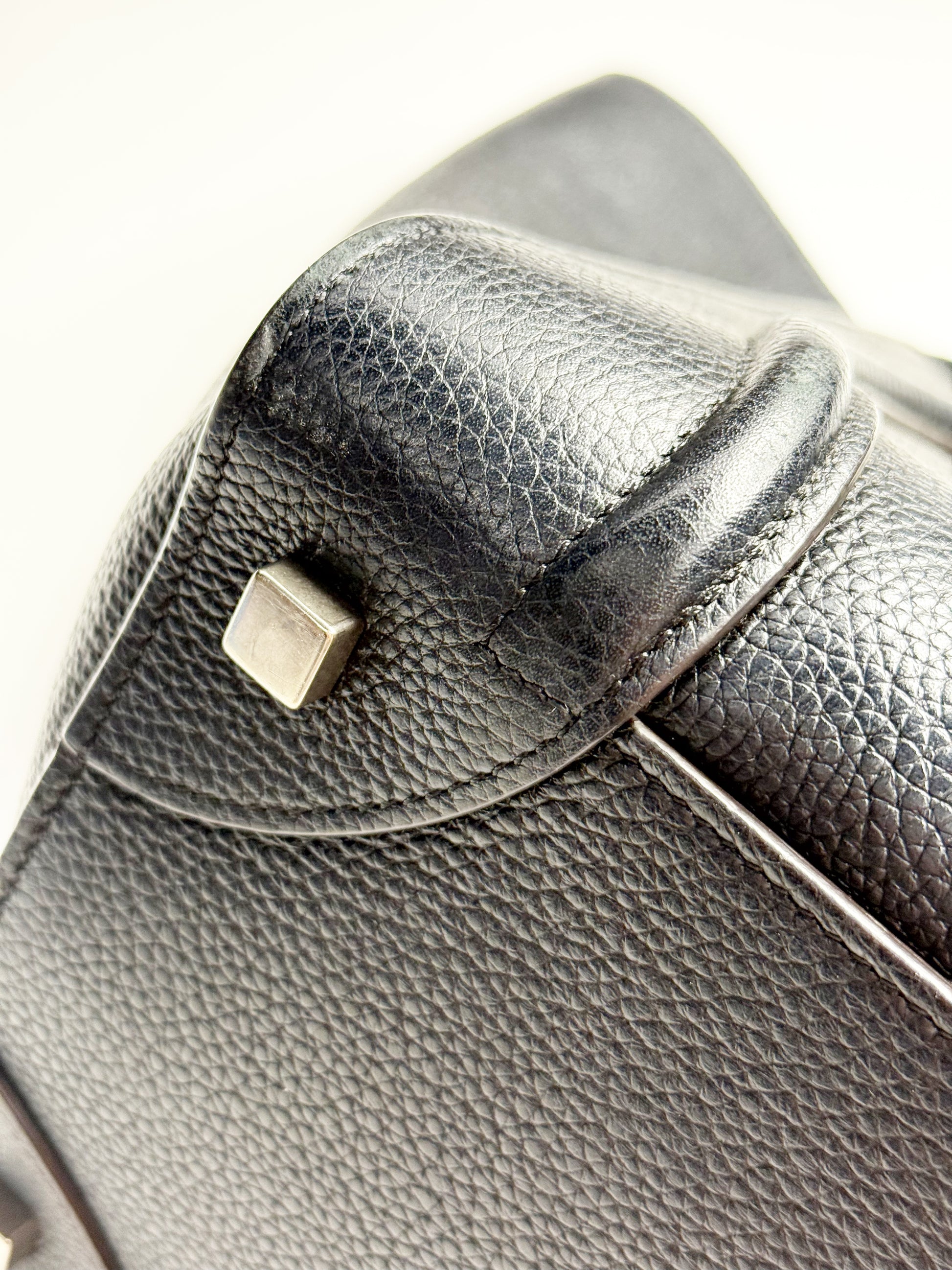 CÉLINE Mini Luggage Tote in Black Grained Calfskin (With Tags)