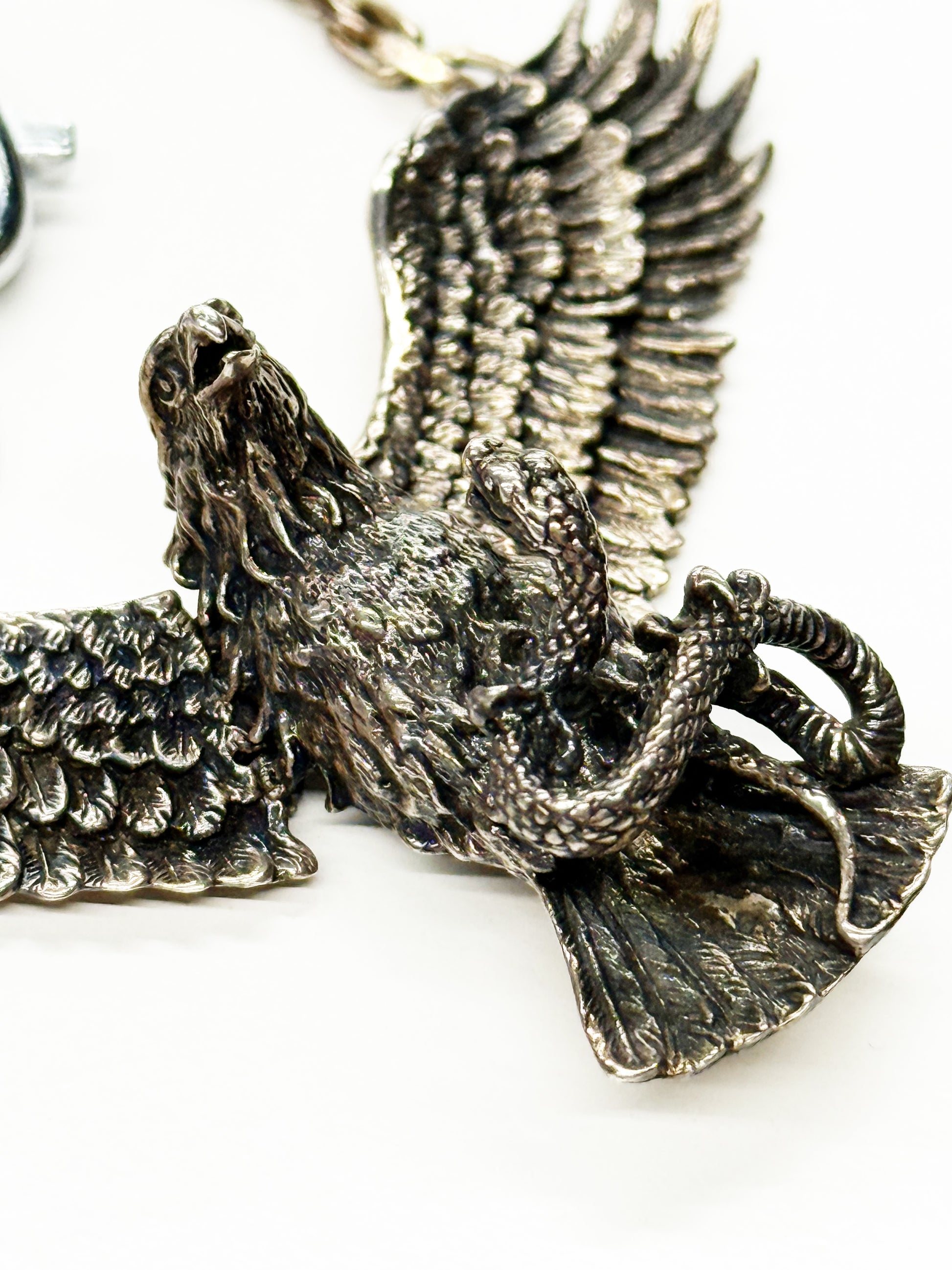 Dior Homme Eagle Pendant Necklace – Vintage Silver Statement Jewelry