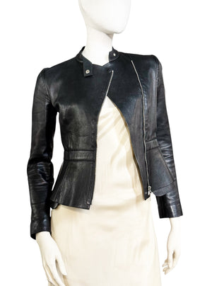 GUCCI Black Leather Jacket – Made in Italy