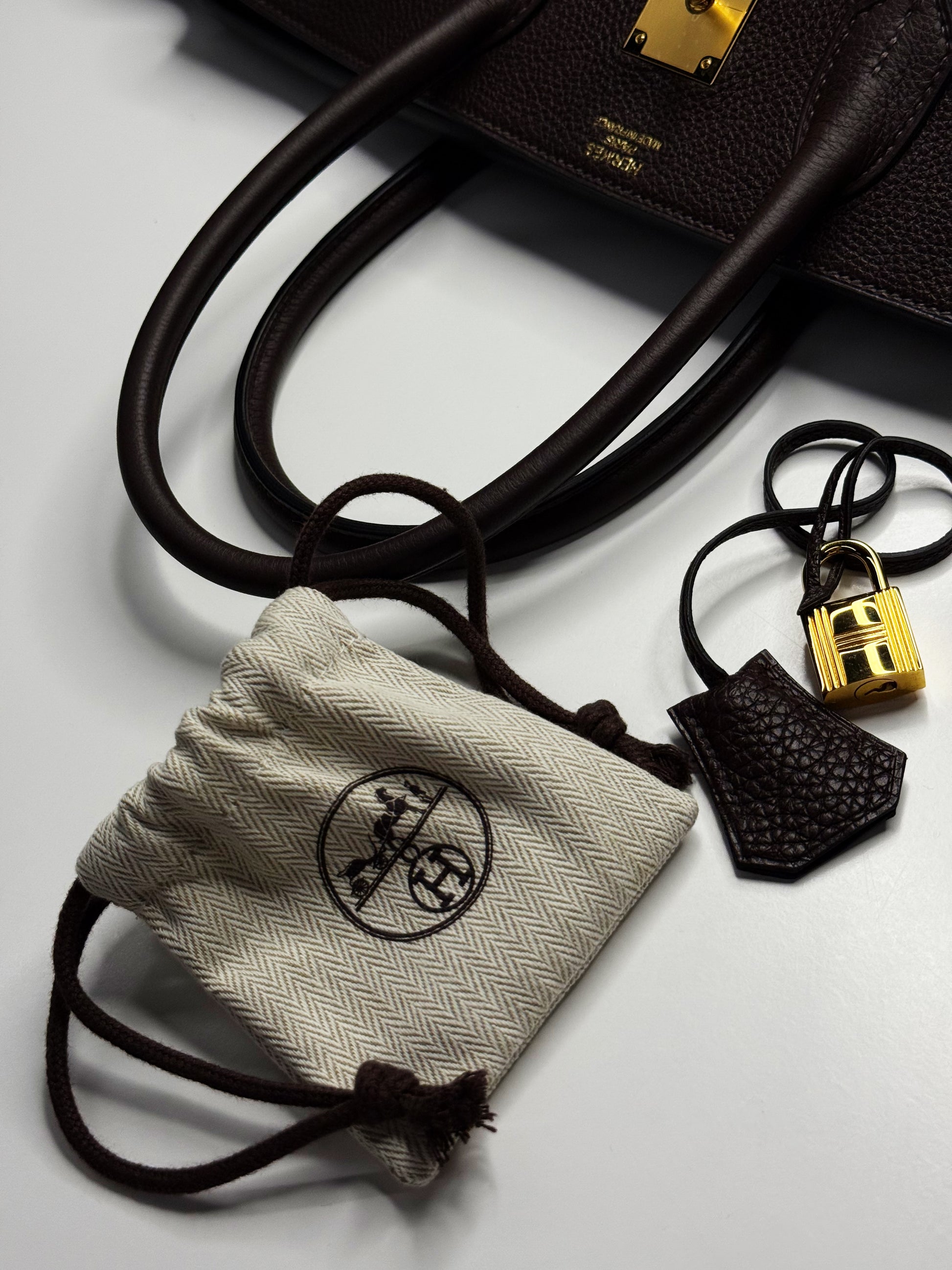Hermès Birkin 35 Chocolate Brown Togo Leather
