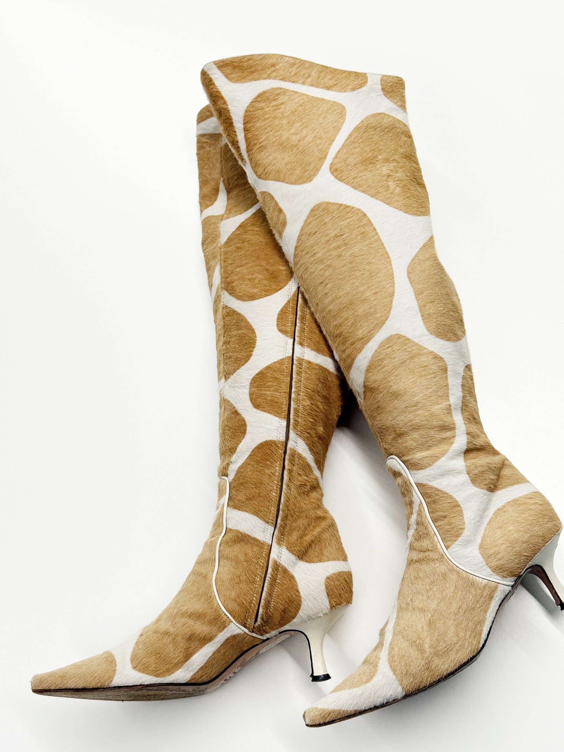 Valentino Calf Hair Knee-High Boots