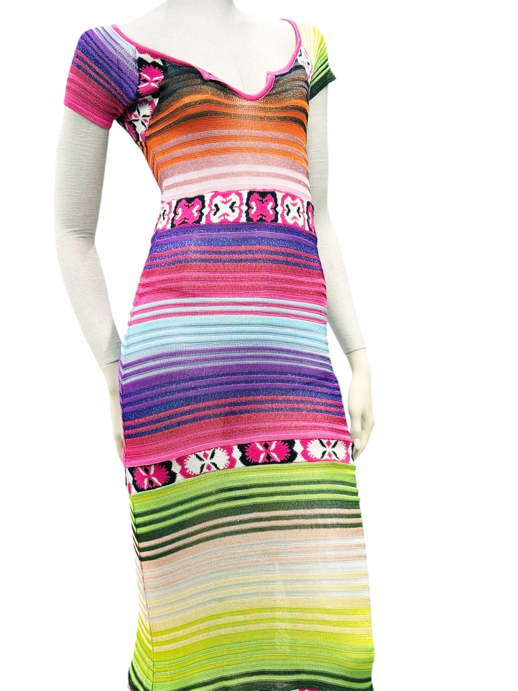 Christian Lacroix Bazar Multicolor Knit Dress