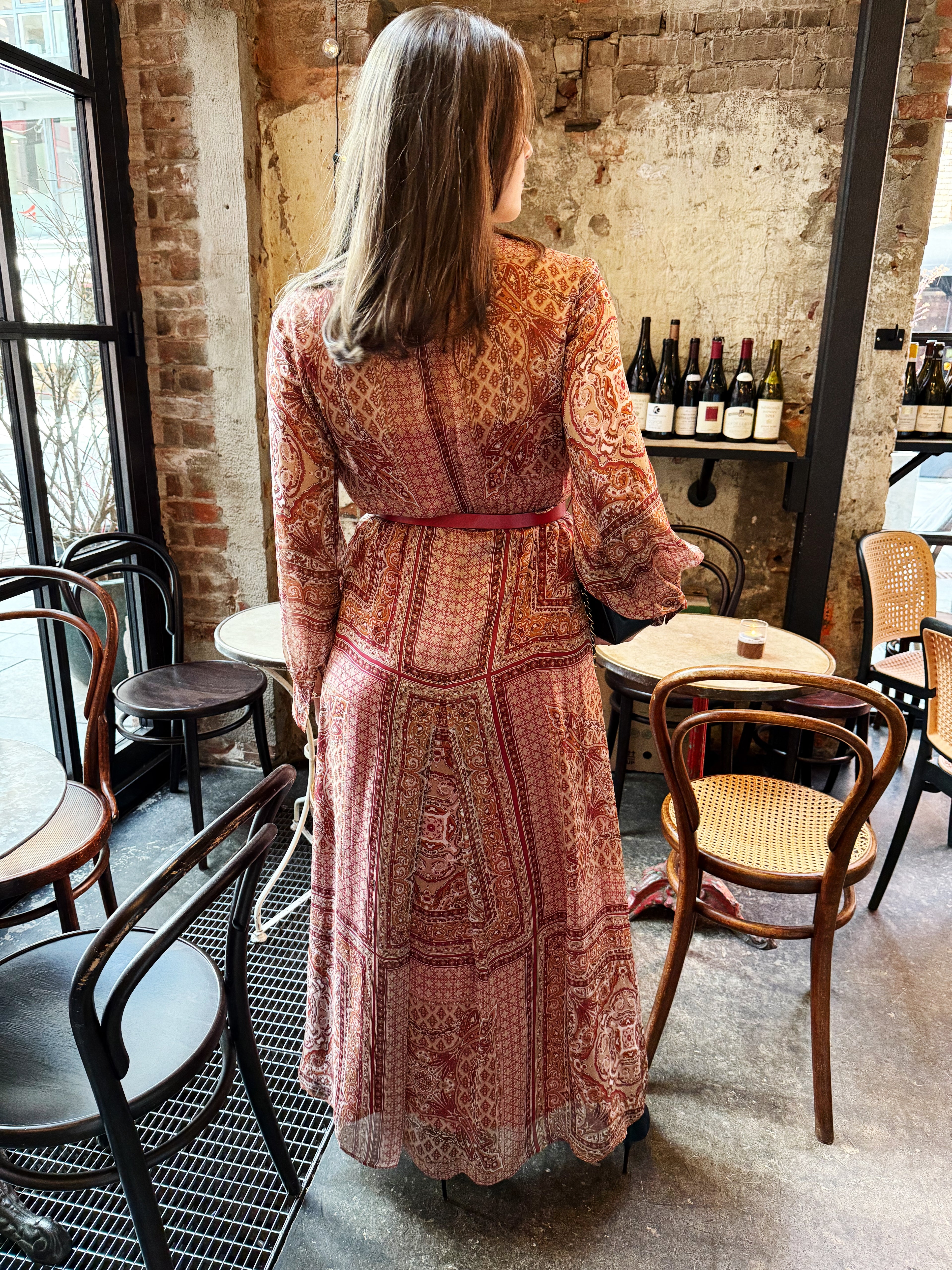 MAX MARA STUDIO Sheer Printed Maxi Dress