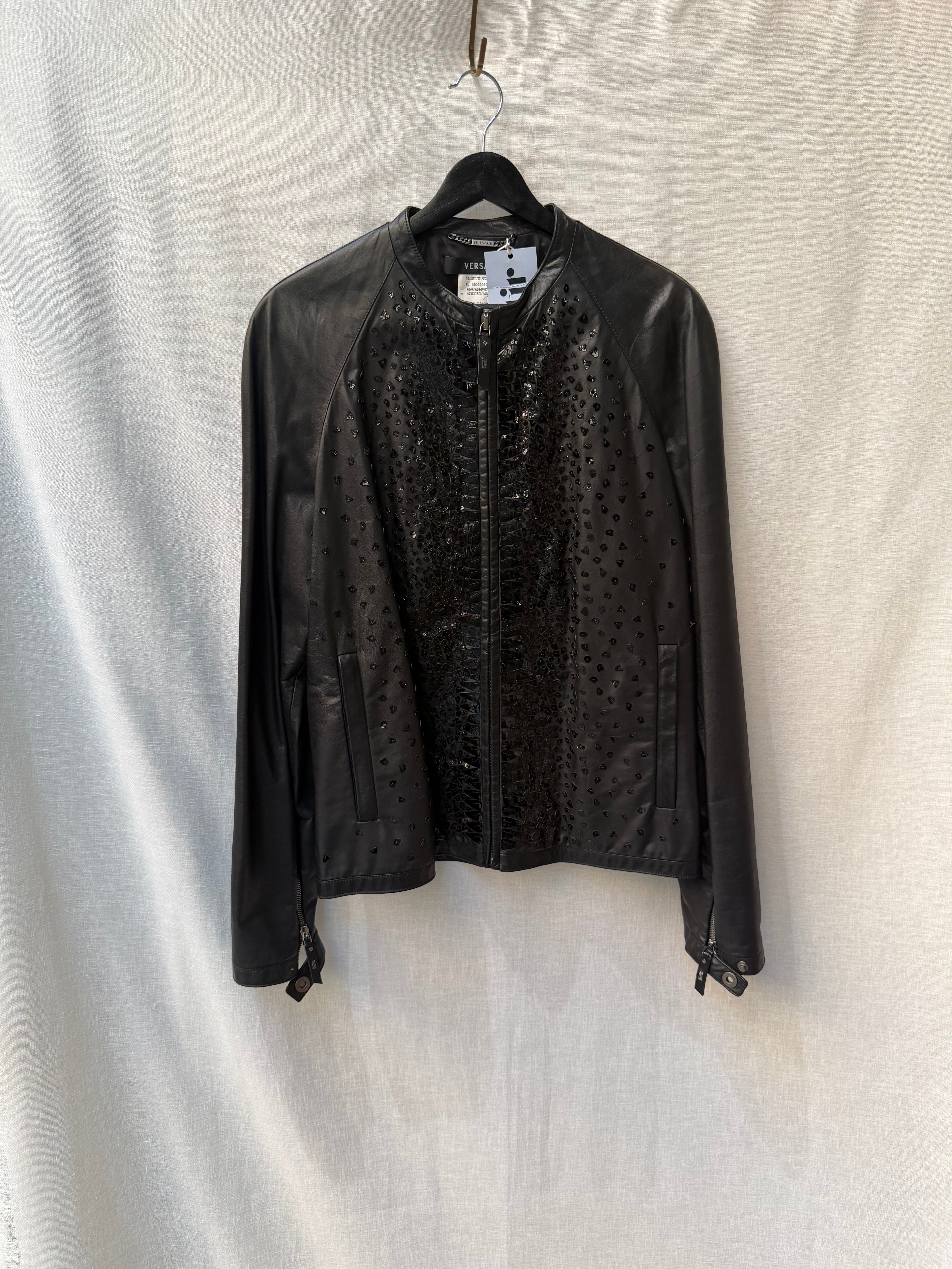 Versace leather jacket