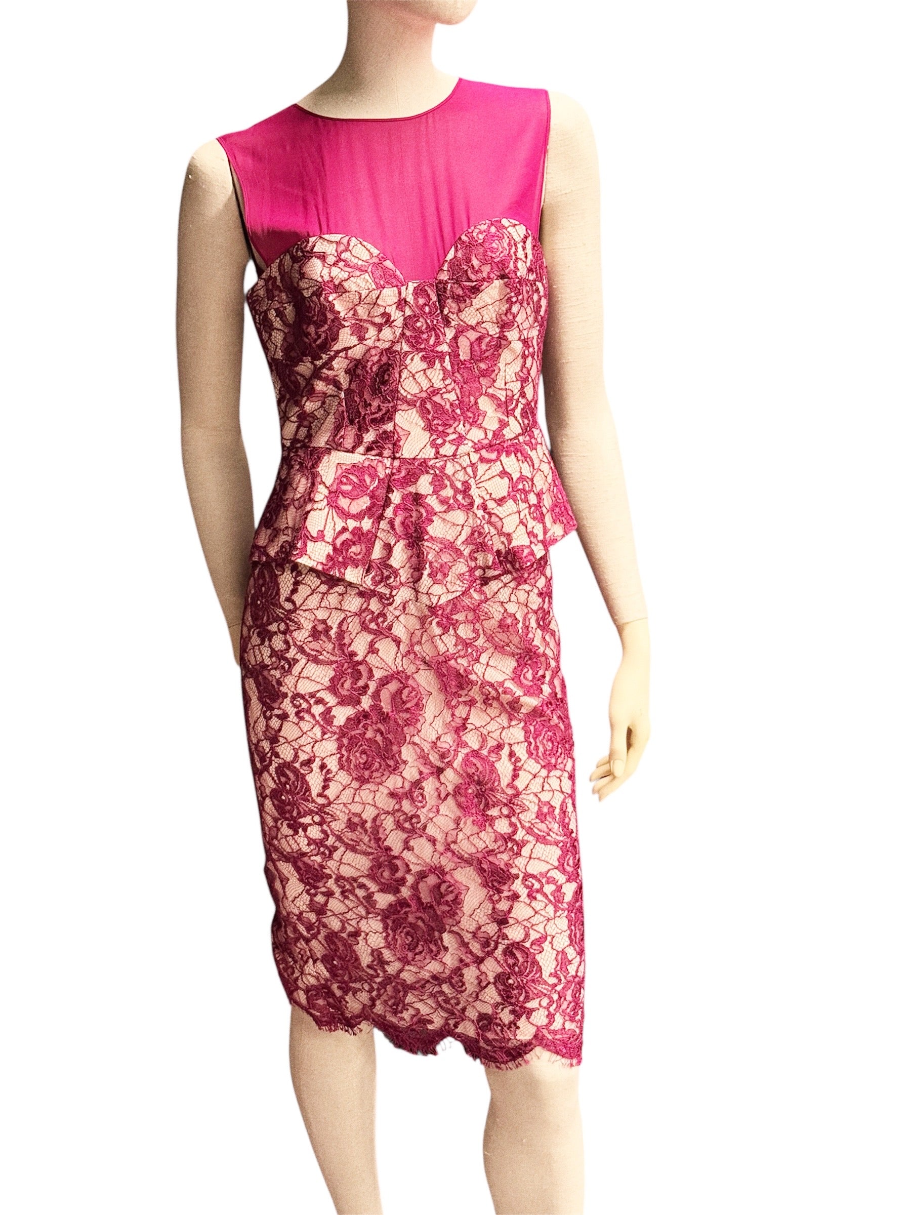 Emilio Pucci Lace Peplum Dress