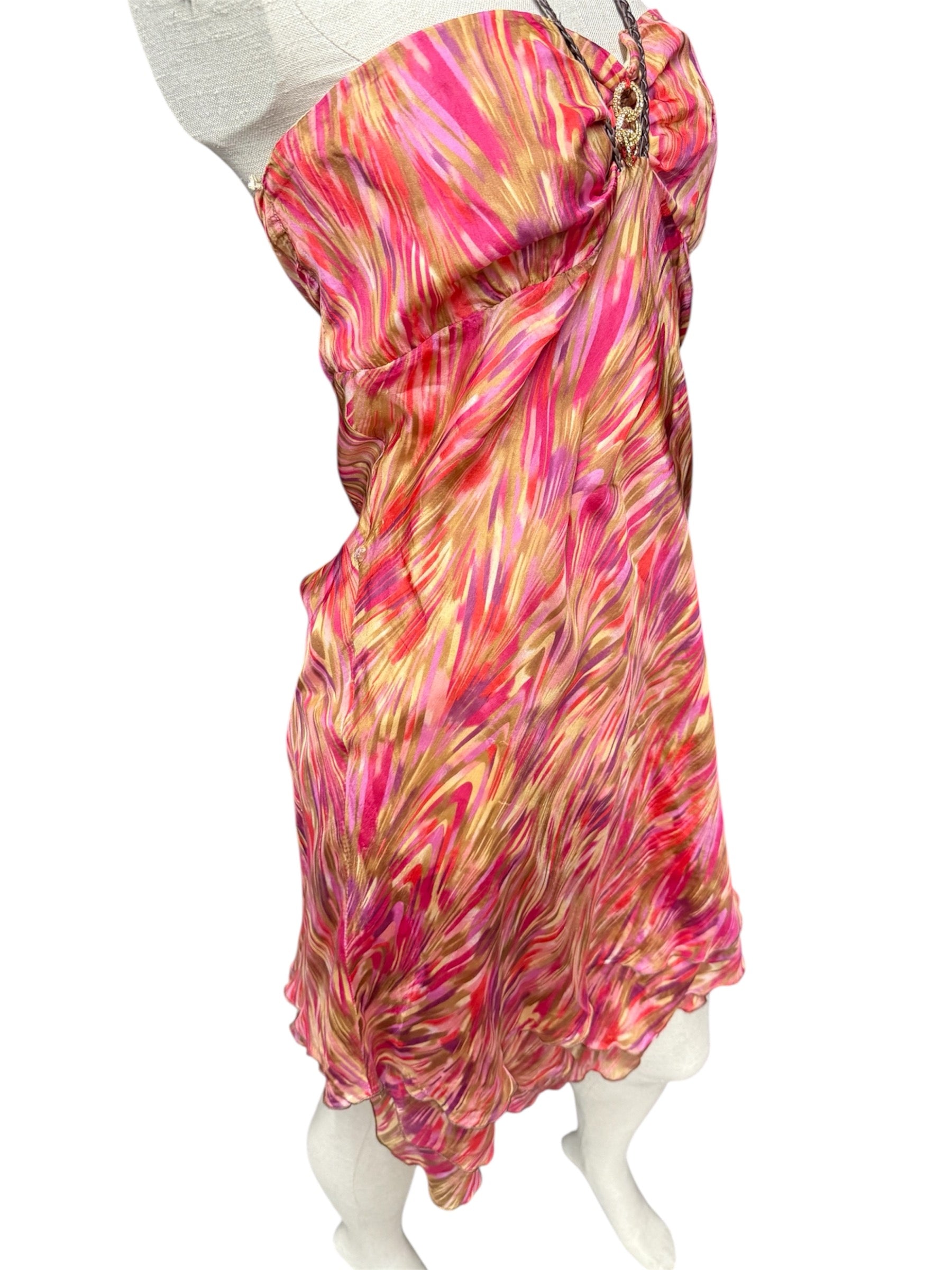 KOR@KOR Multicolor Strapless Silk-Cotton Dress