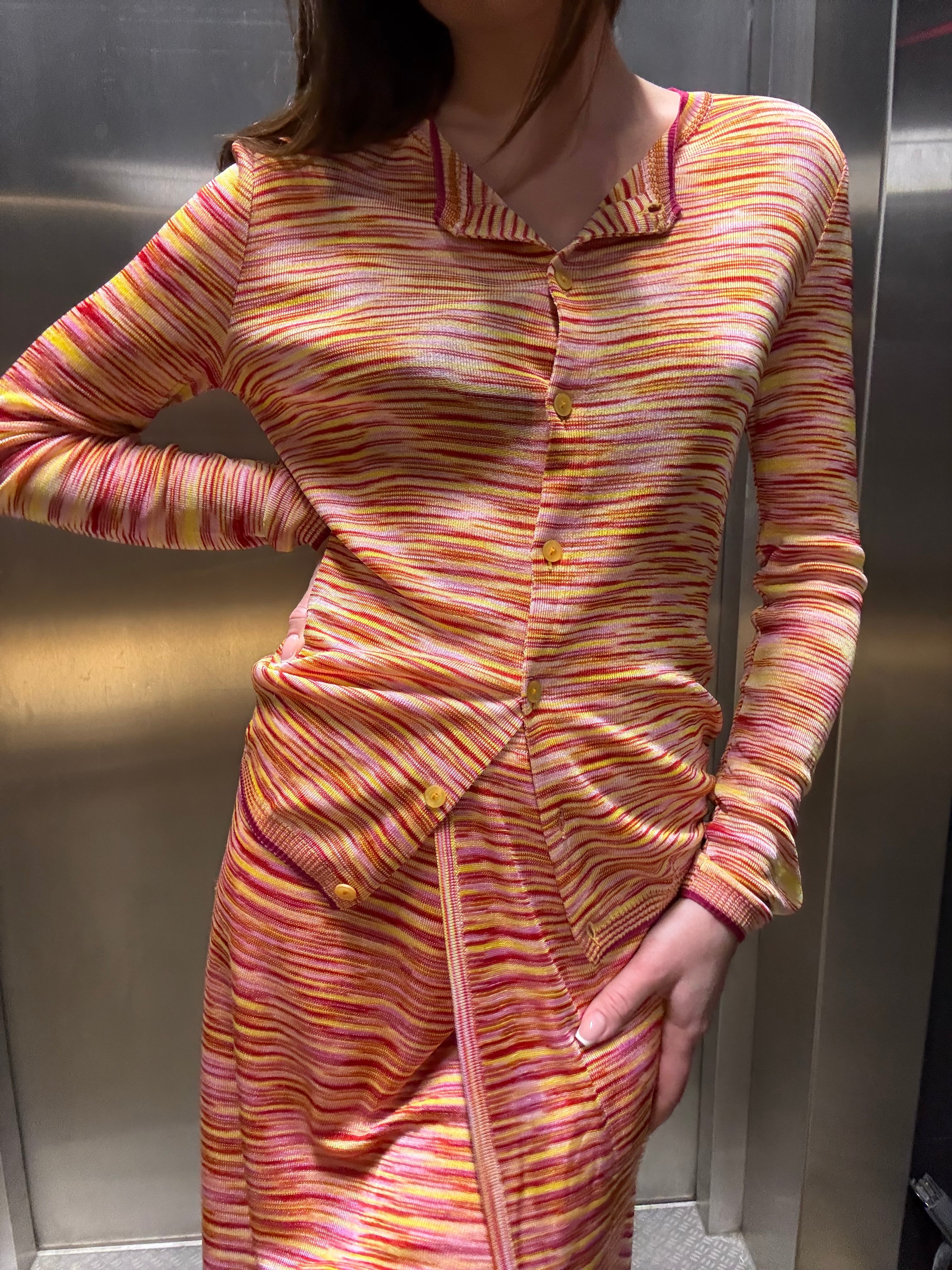 Missoni Striped Knit Cardigan & Skirt Set