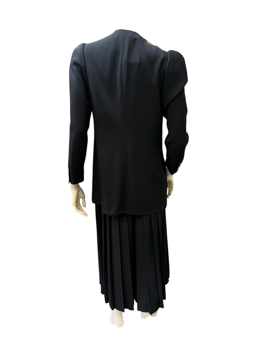 Vintage Sonia Rykiel Paris Black Set (Blazer & Culottes Skirt Look) - 36