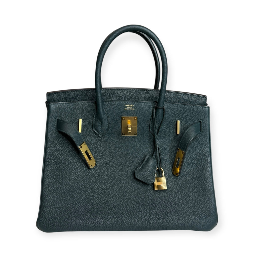 Hermès Birkin 30 — Vert Cypress Togo Leather, Gold Hardware (Stamp C)