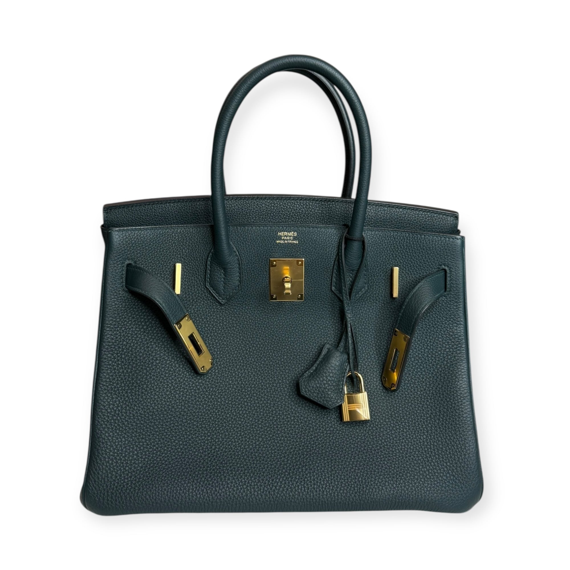 Hermès Birkin 30 — Vert Cypress Togo Leather, Gold Hardware (Stamp C)