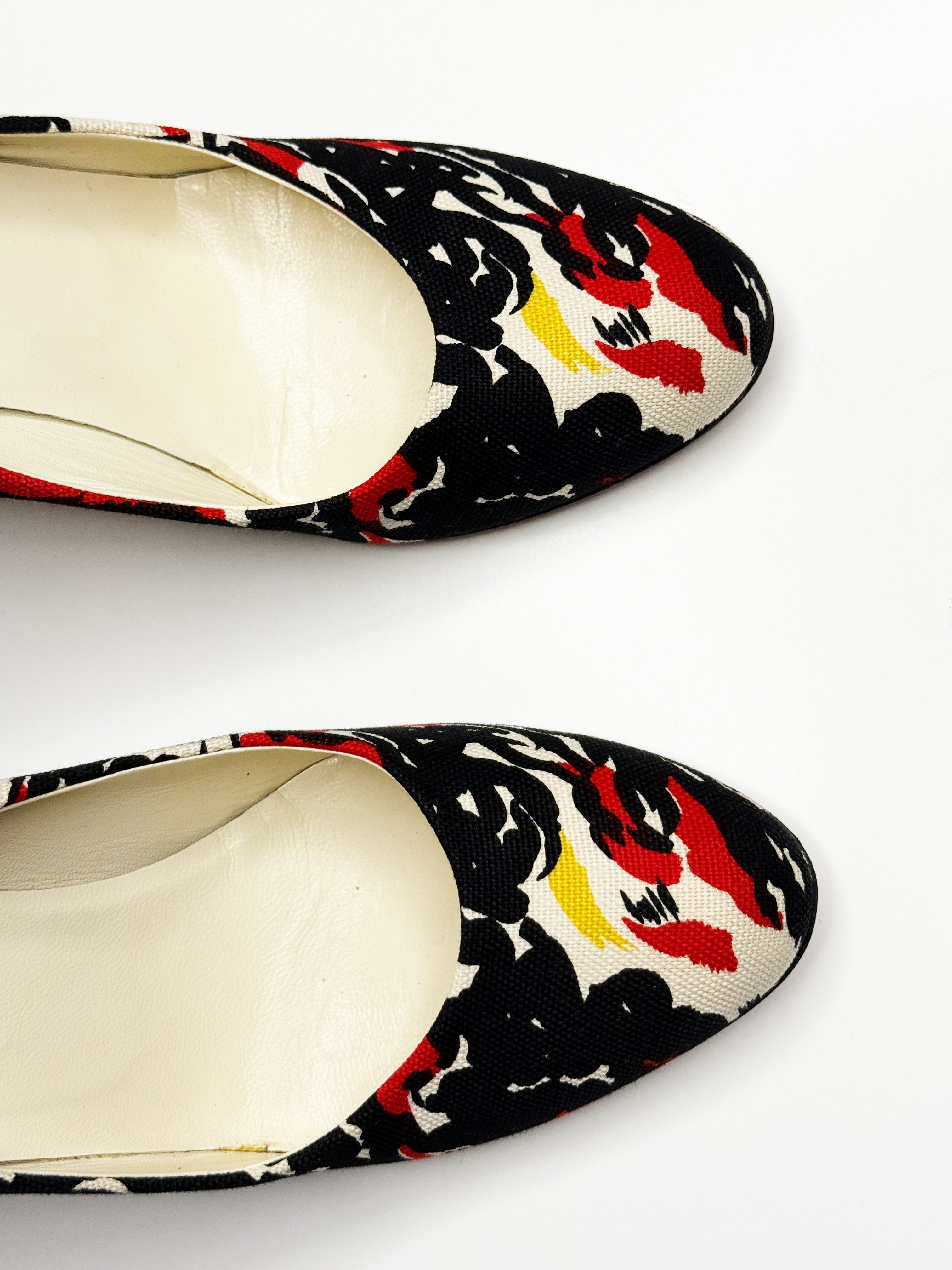 Prada Printed Canvas Pumps