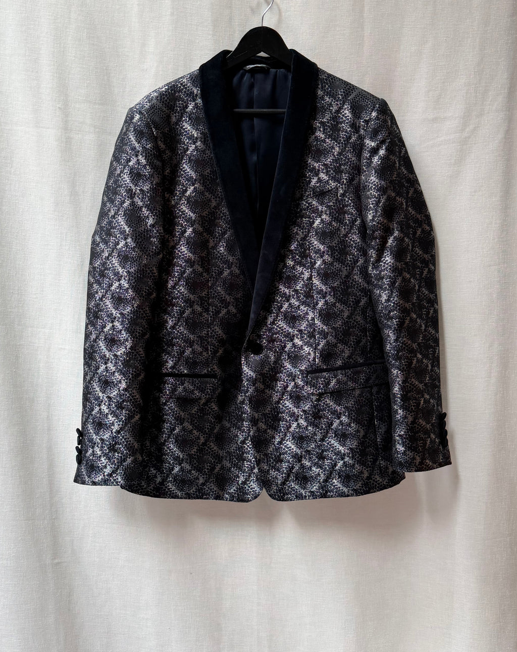 Dolce & Gabbana Lurex Pattern Evening Tuxedo Blazer