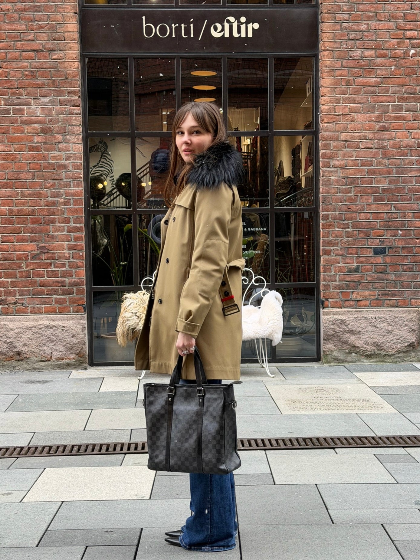 PRADA Shearling-Trim Technical Coat –  Mat. 9T1