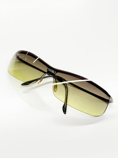 Vintage Chanel Gradient Shield Sunglasses