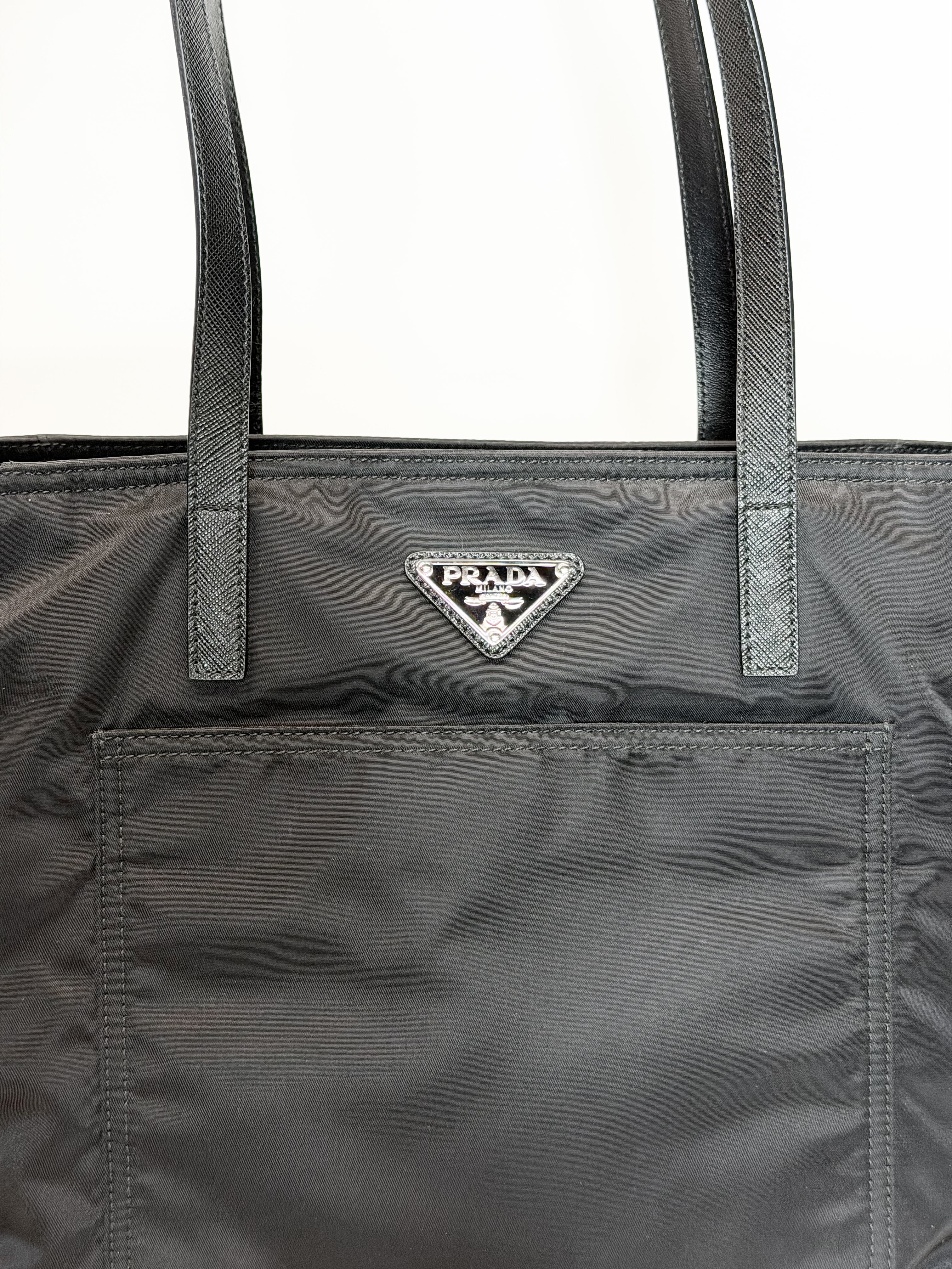 PRADA Black Nylon Tote Bag