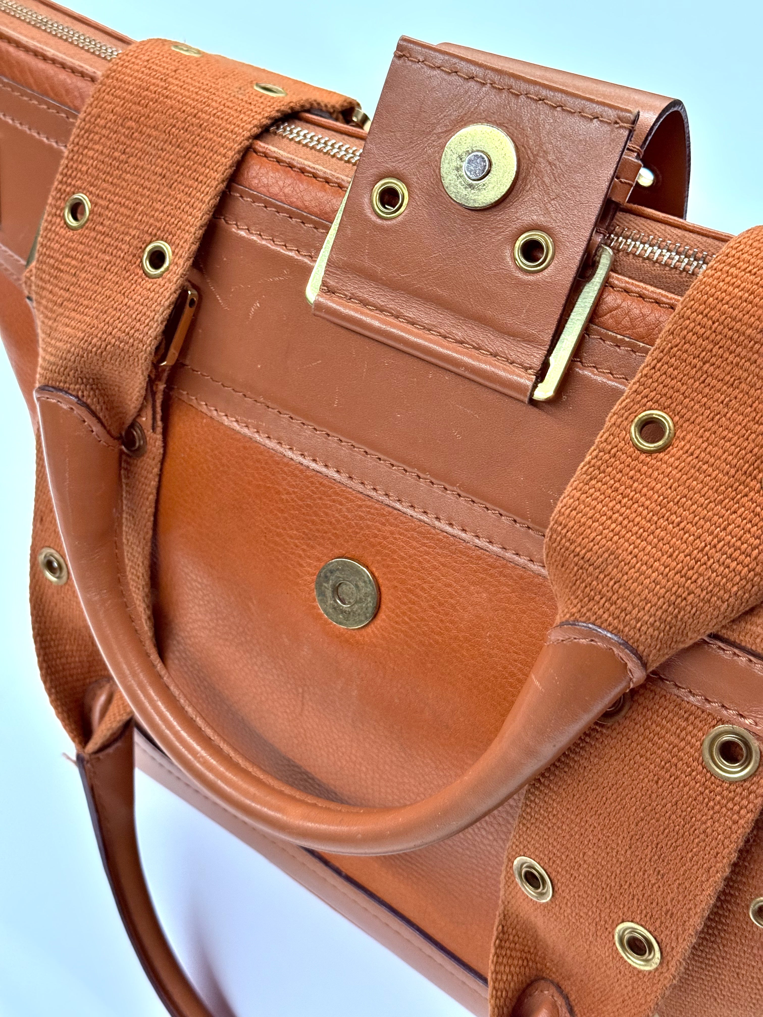 Christian Dior Brown Leather Tote Bag – Vintage Luxury Shoulder Handbag