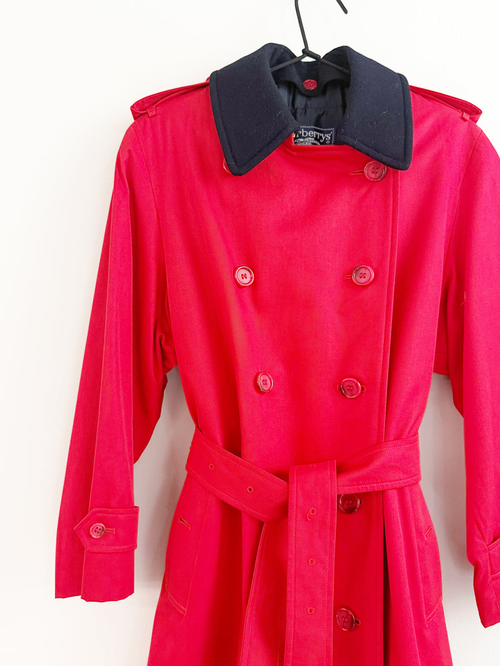 BURBERRYS’ PRORSUM Red Wool & Alpaca Coat