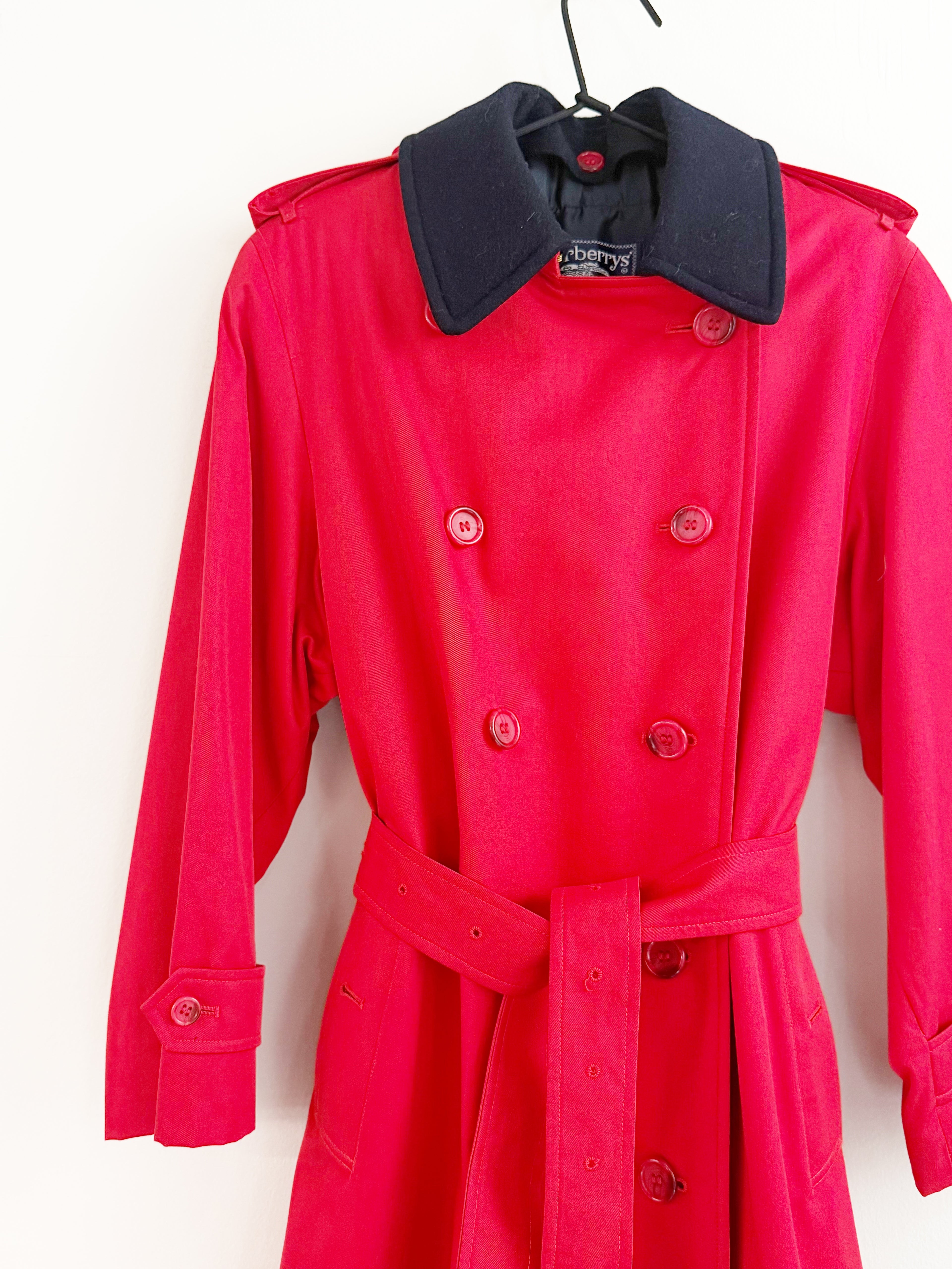 BURBERRYS’ PRORSUM Red Wool & Alpaca Coat