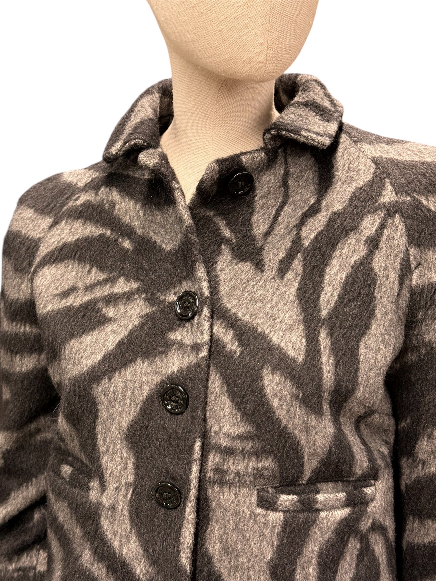 See by Chloé Wool-Blend Zebra Jacket